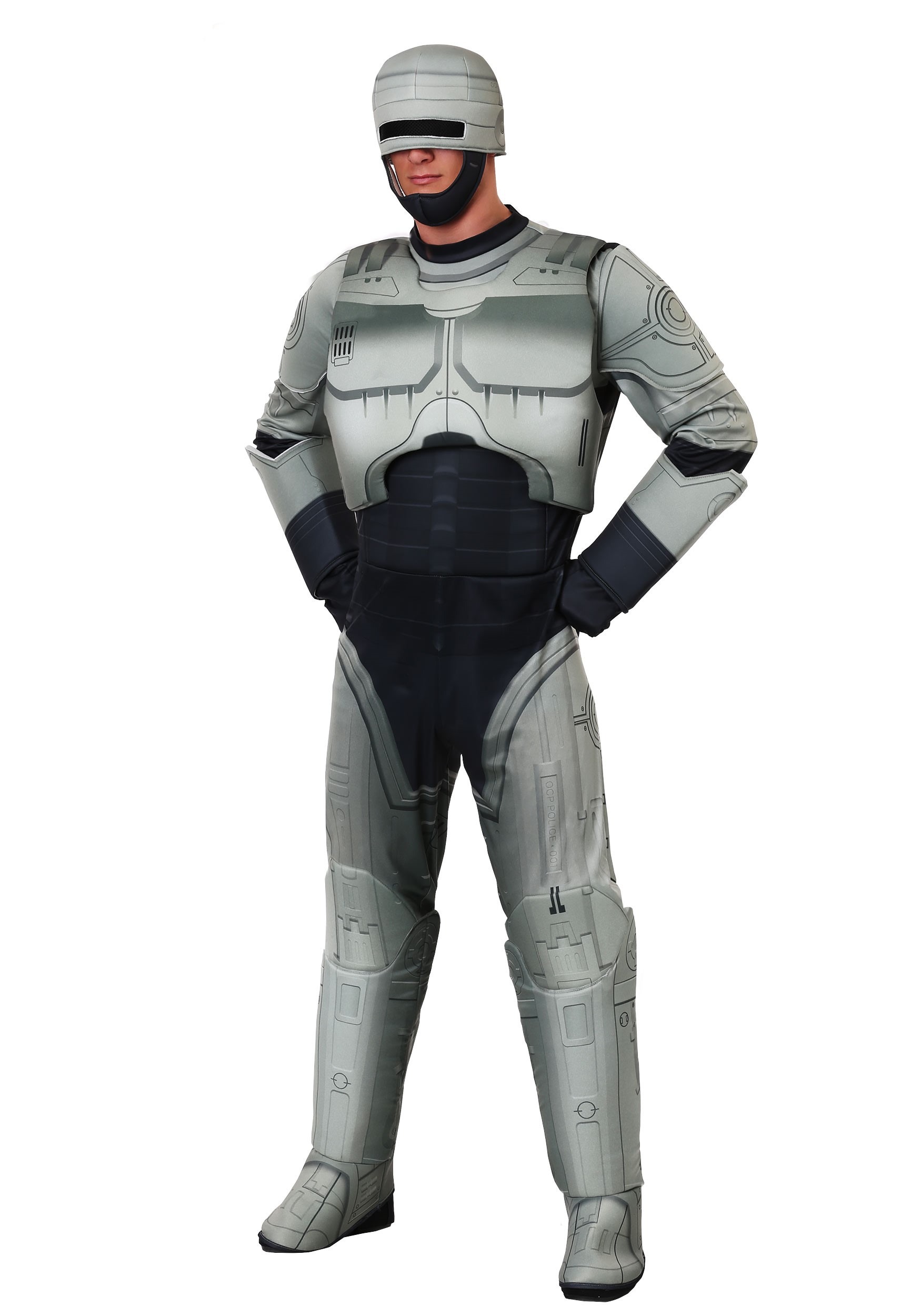 Photos - Fancy Dress FUN Costumes Adult Robocop Costume | 80s Movie Costumes | Exclusive Gray F