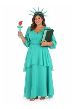Plus Size Women's NY Statue of Liberty Costume upd