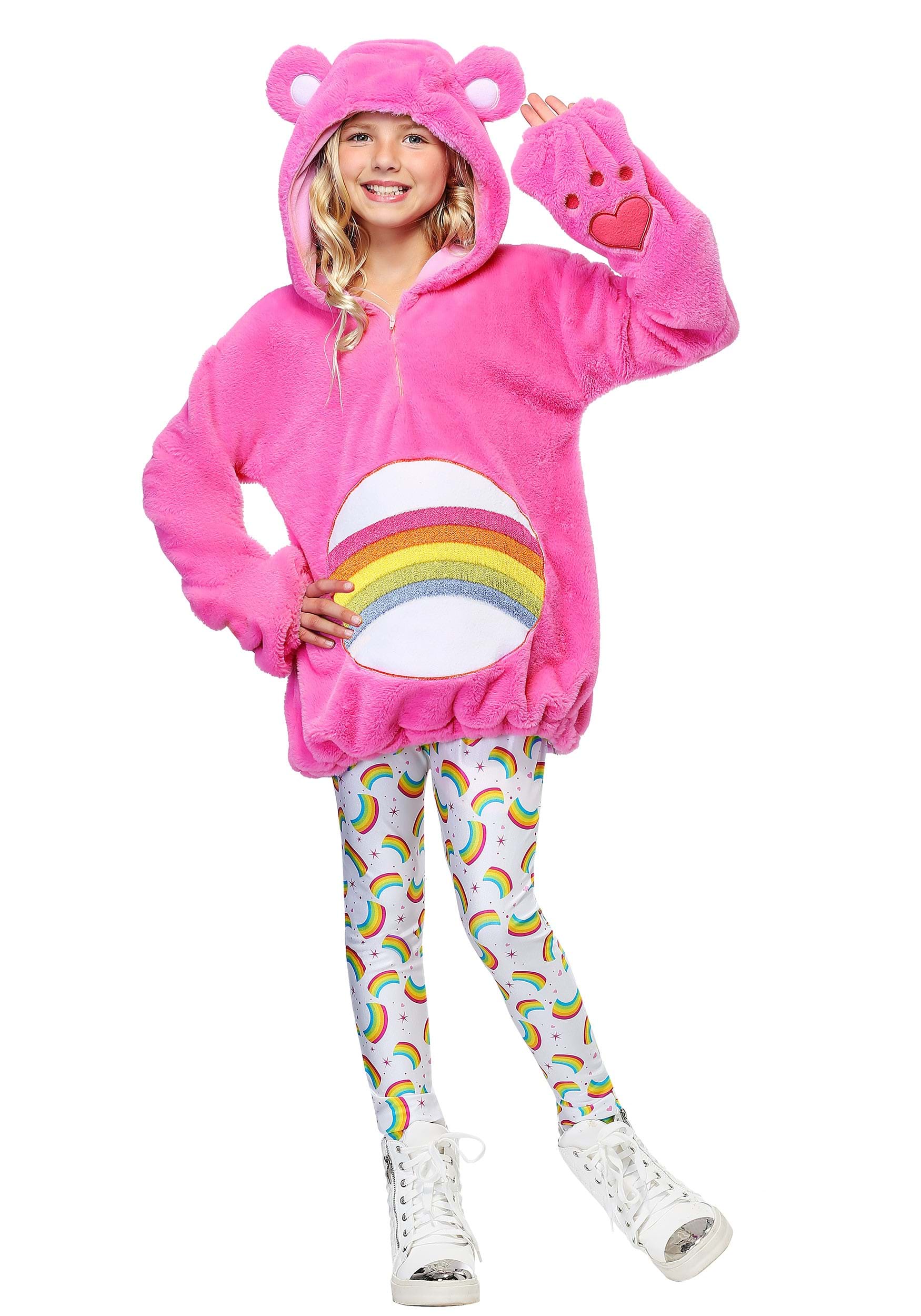 Photos - Fancy Dress CARE FUN Costumes  Bears Deluxe Cheer Bear Hoodie Costume for Tweens Pink&# 