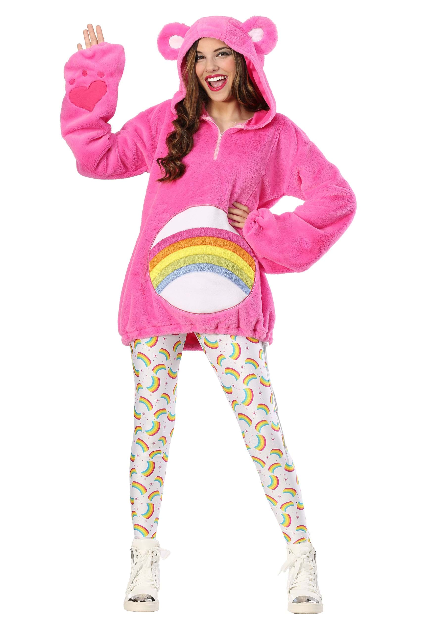 Photos - Fancy Dress CARE FUN Costumes  Bears Deluxe Cheer Bear Hoodie Costume for Women Pink 
