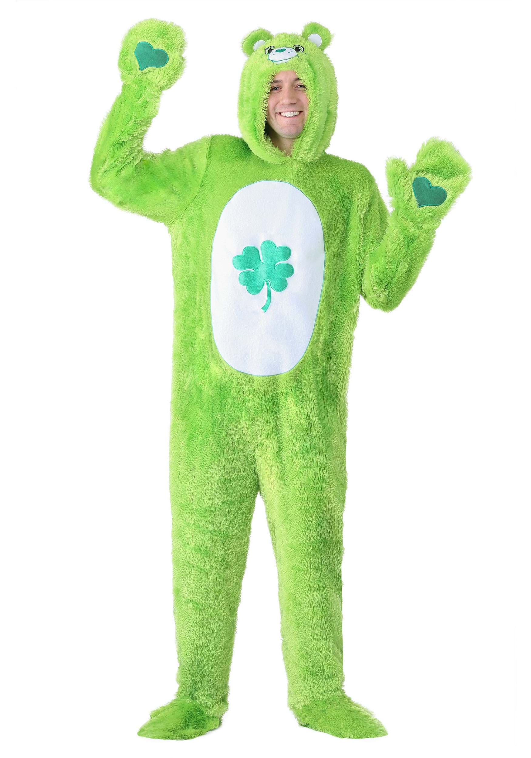 Care Bears Adult Classic Good Luck Bear Costume Hooded Jumpsuit