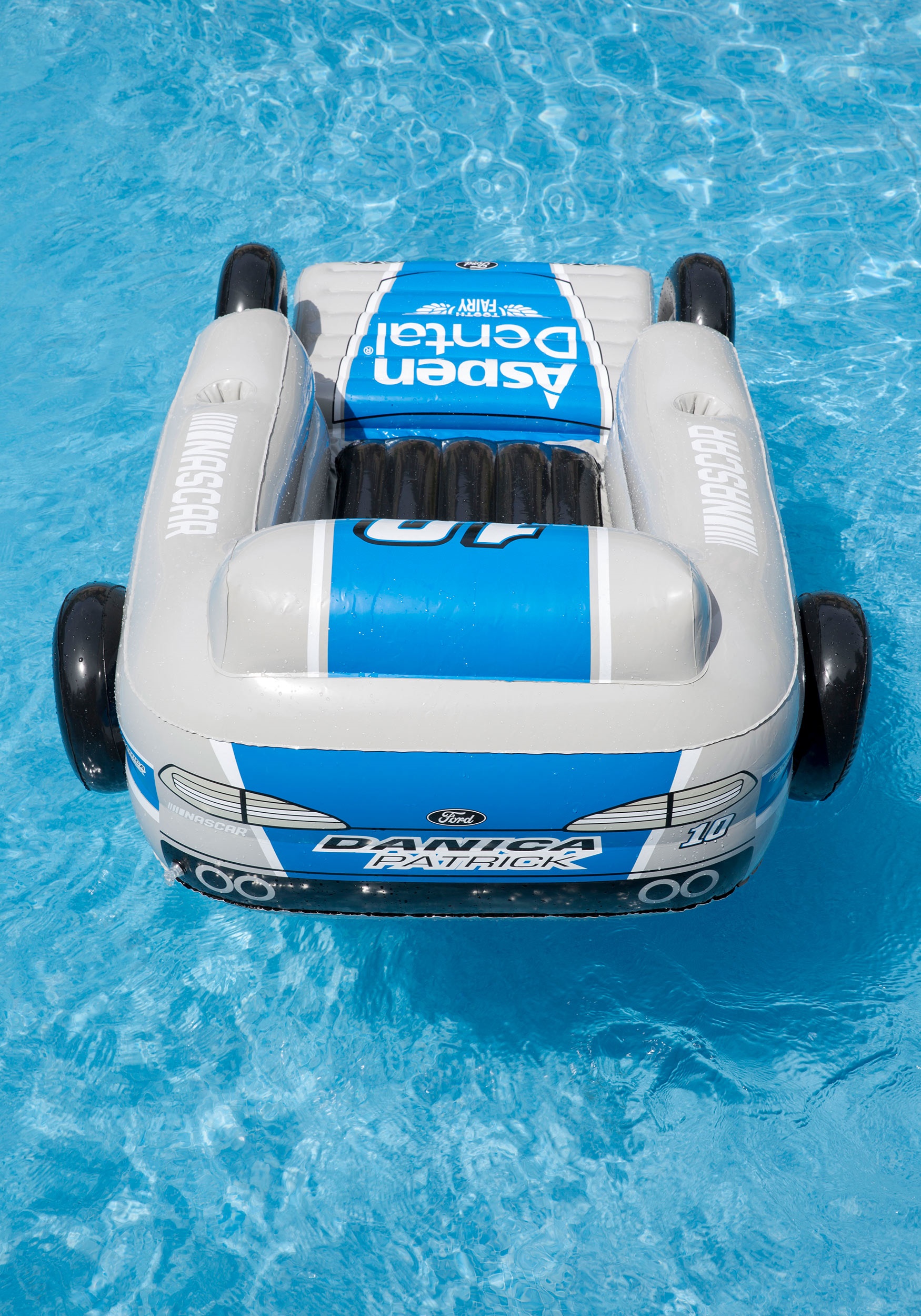 race car pool float