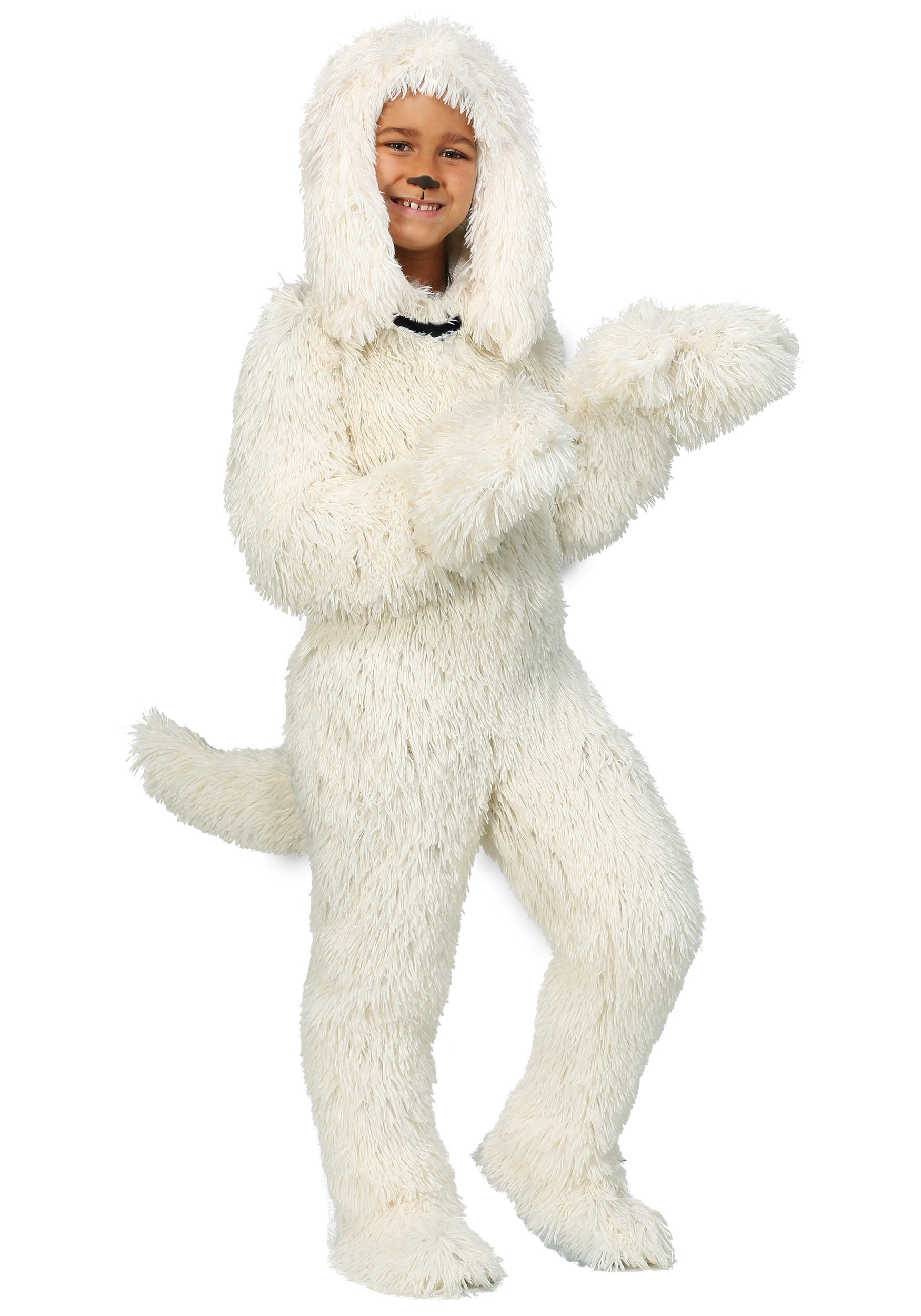 Photos - Fancy Dress FUN Costumes Shaggy Sheep Dog Costume for Kids | Kid's Animal Costumes Whi