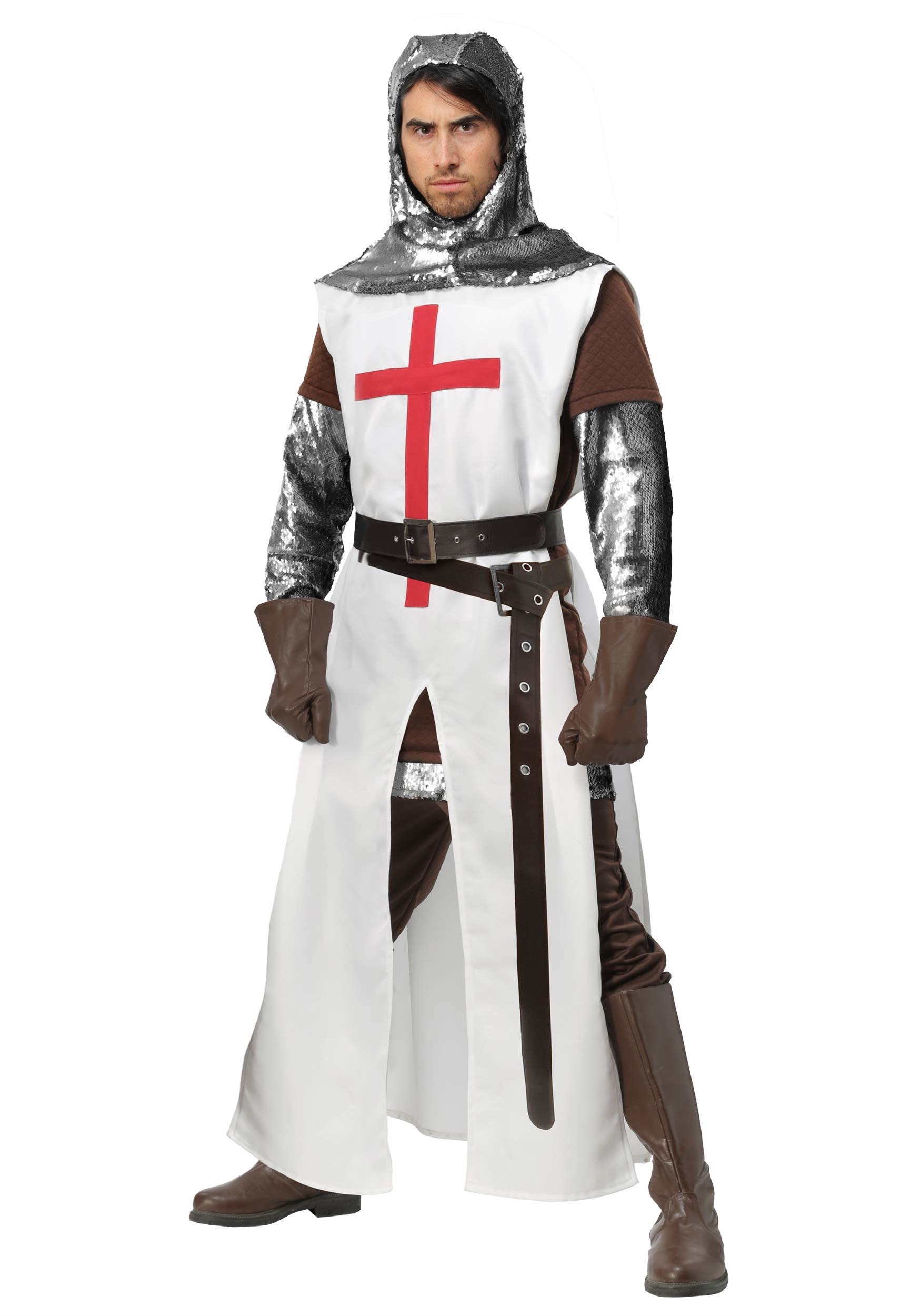 Photos - Fancy Dress Crusader FUN Costumes  Men's Costume Brown/Gray/White FUN6845AD 