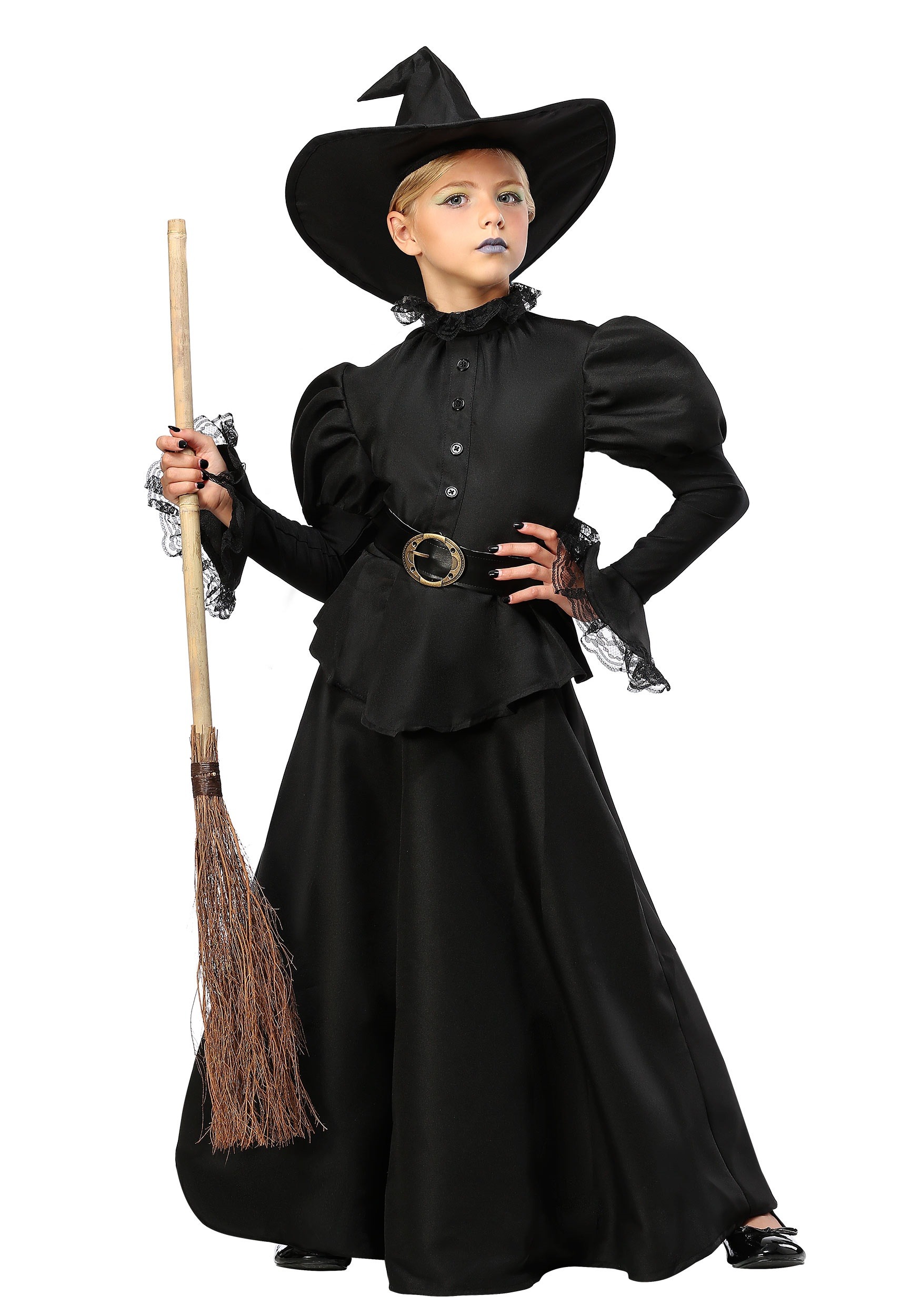Photos - Fancy Dress Classic FUN Costumes  Black Witch Costume for Girls | Witch Costumes Black 