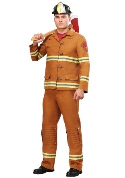 Adult Tan Uniform Firefighter Costume