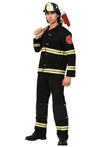 Adult Black Uniform Firefighter Costume