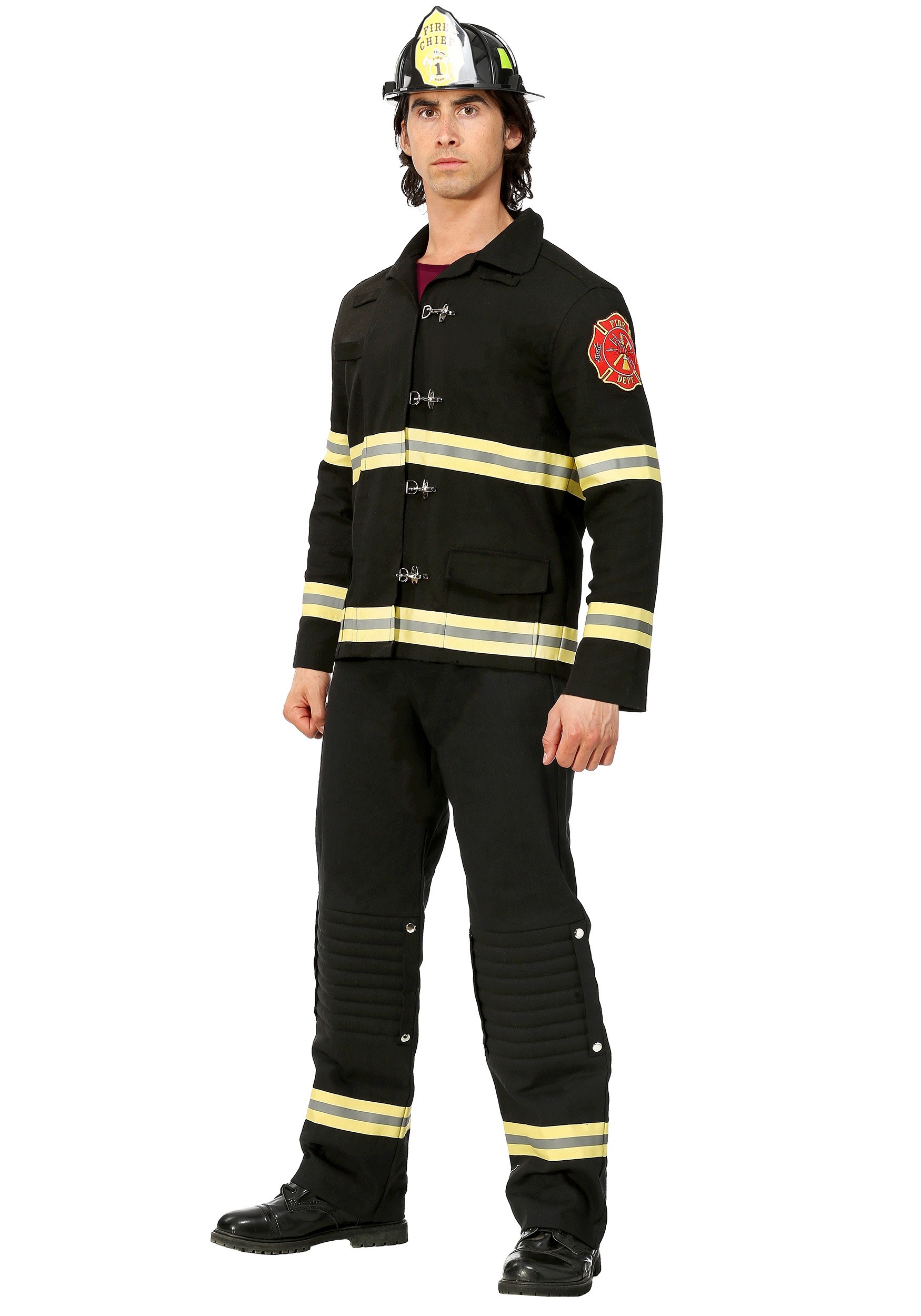 Black Uniform Firefighter Adult Costume