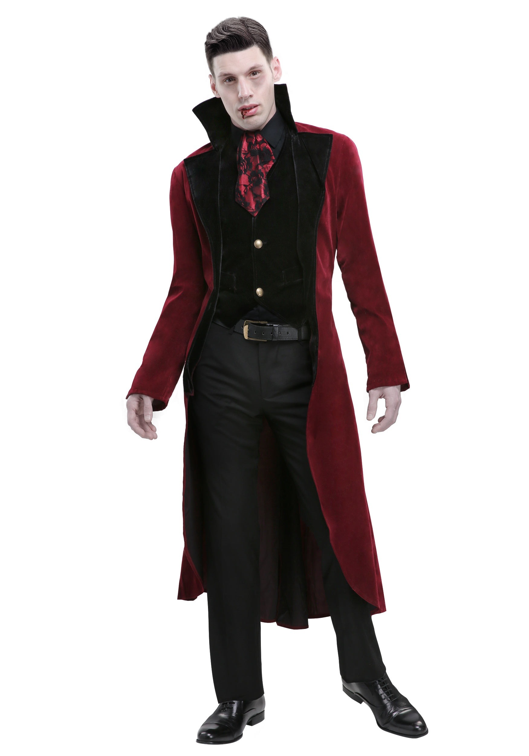 Photos - Fancy Dress FUN Costumes Dreadful Vampire Costume for Men Black/Red FUN6871AD