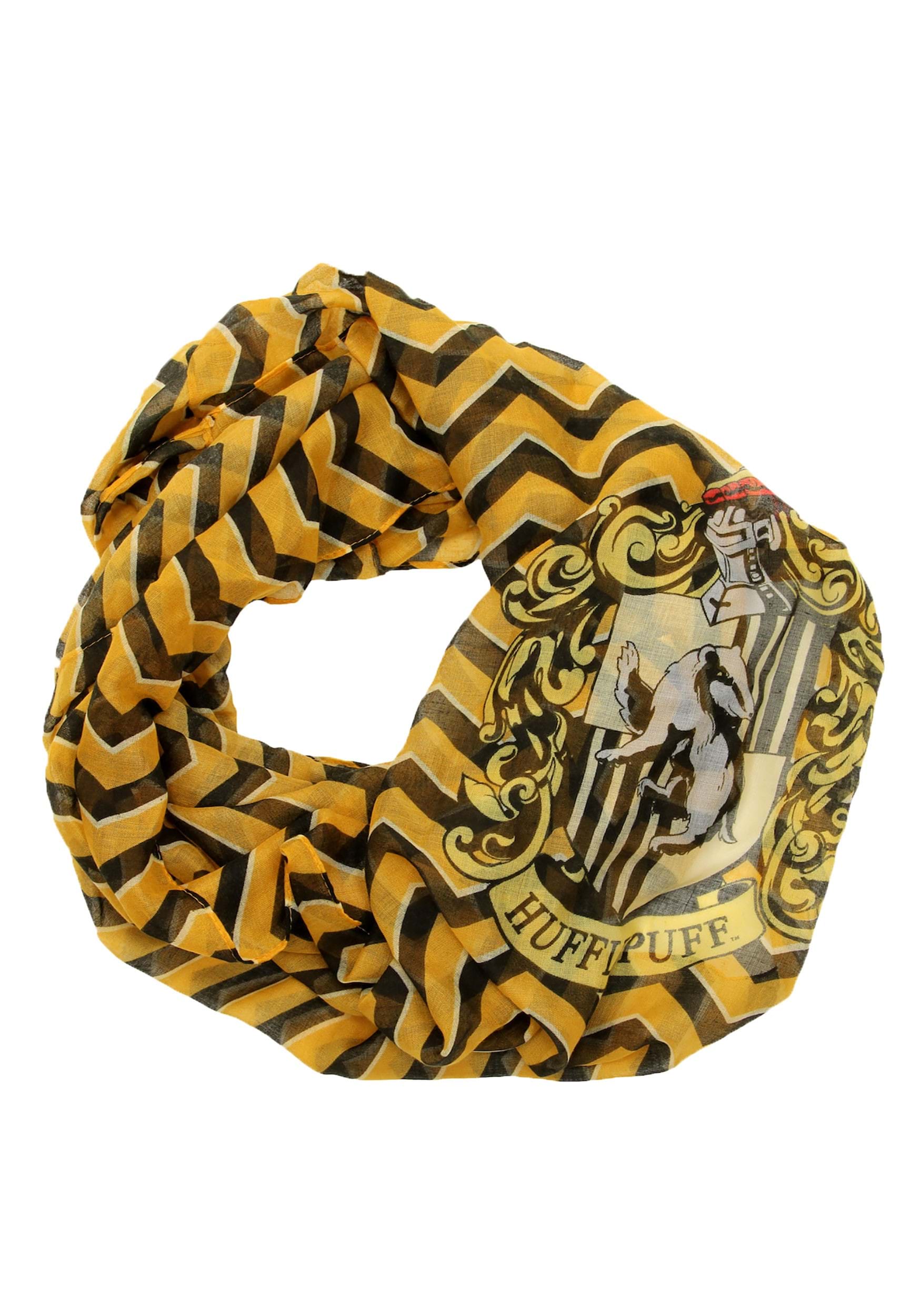 Lightweight Harry Potter Hufflepuff Crest Infinity Scarf | Harry Potter Accessories