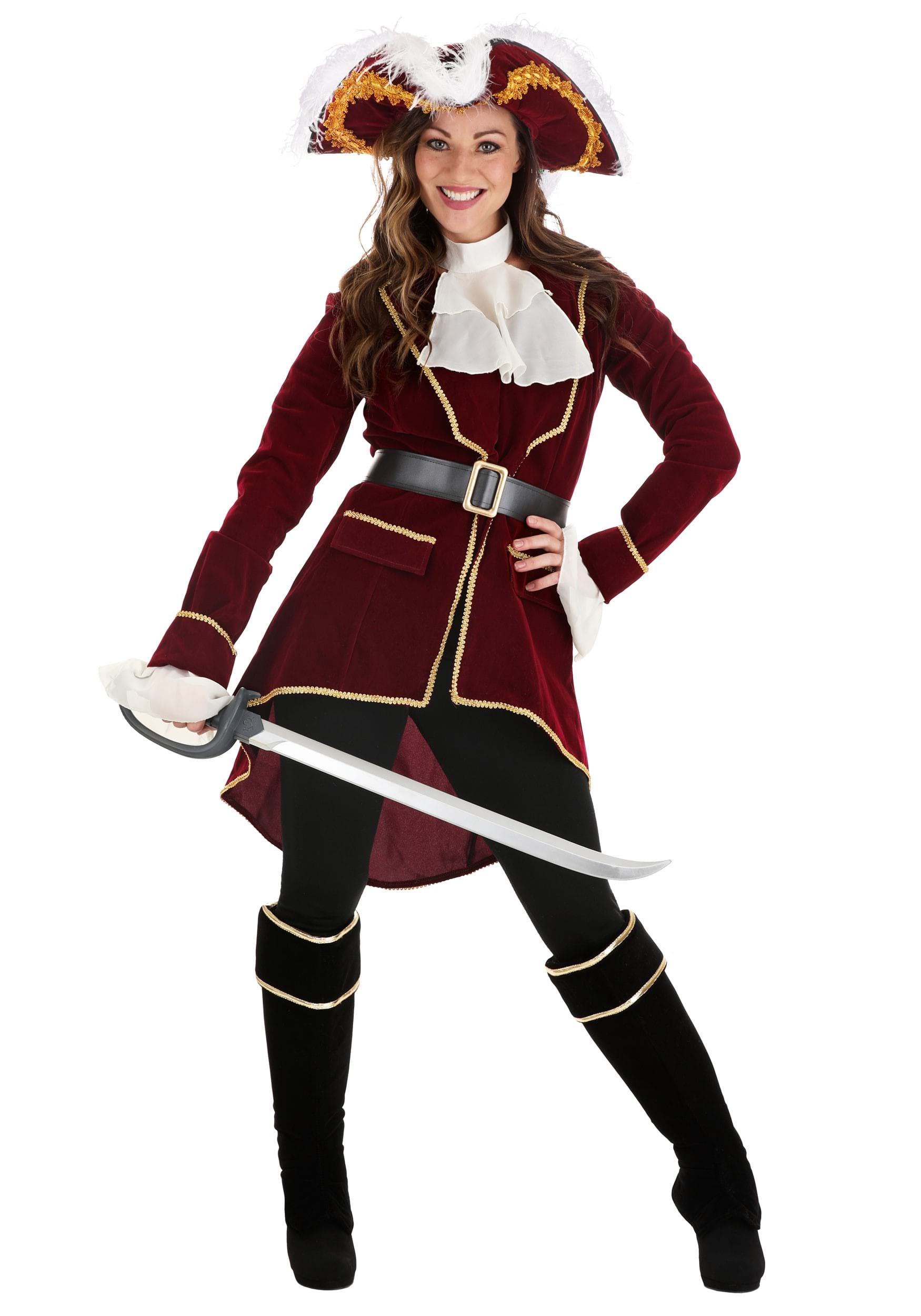 Captain Hook Costume For Women , Women's Pirate Costumes