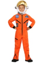 Kid's Orange Astronaut Jumpsuit Costume