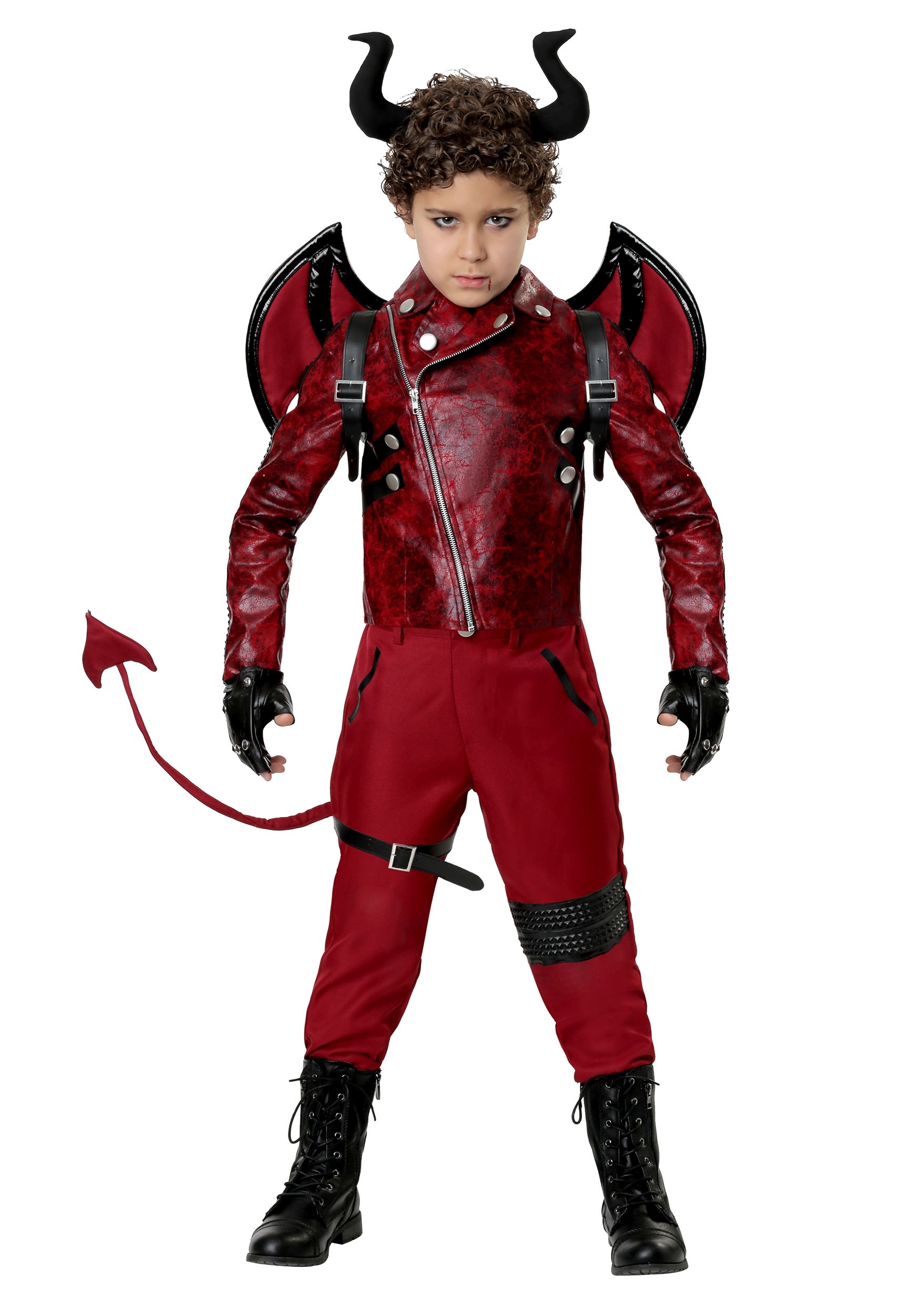 Photos - Fancy Dress FUN Costumes Dangerous Red Devil Child Costume Black/Red FUN6126CH