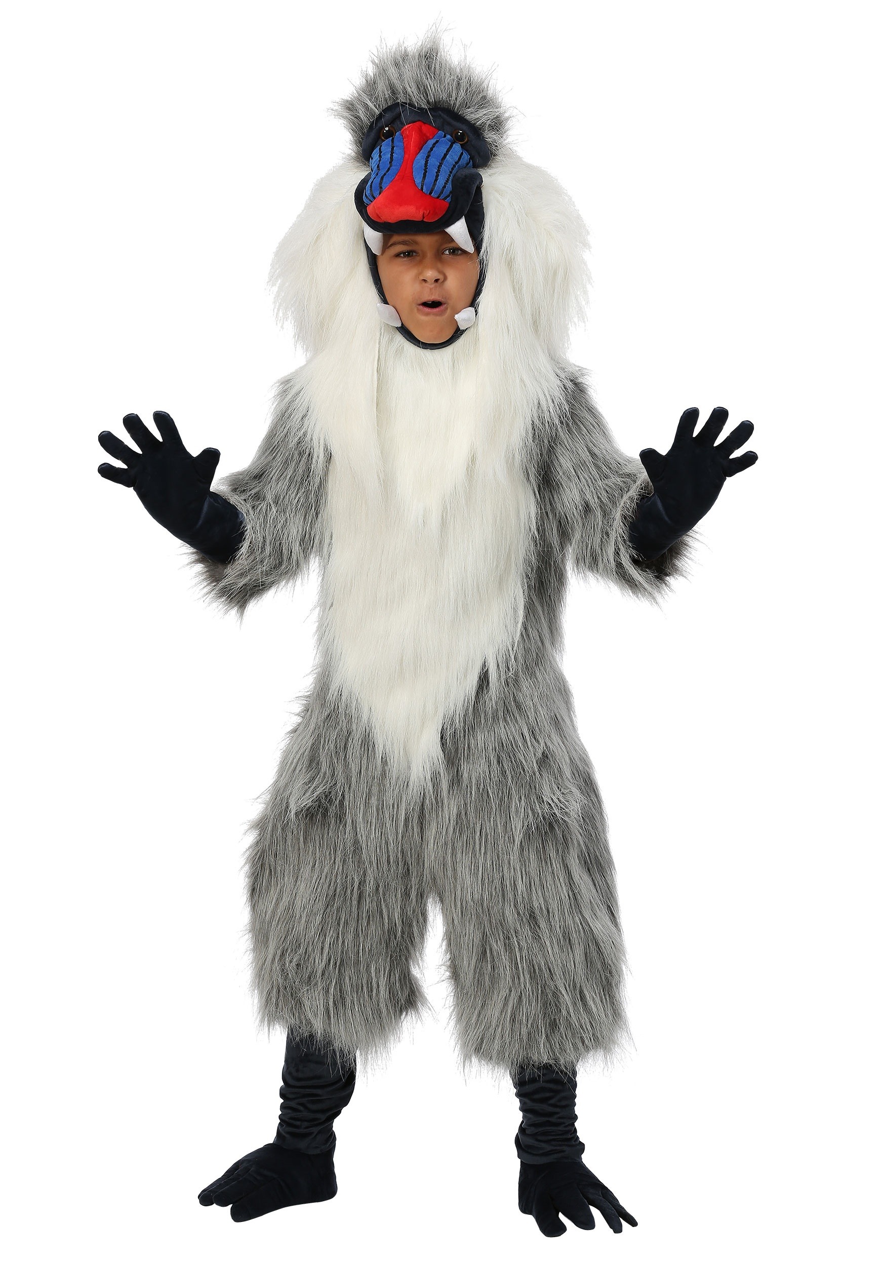 Photos - Fancy Dress Warm FUN Costumes Child Baboon Monkey Costume | Animal Halloween Costumes Gray& 