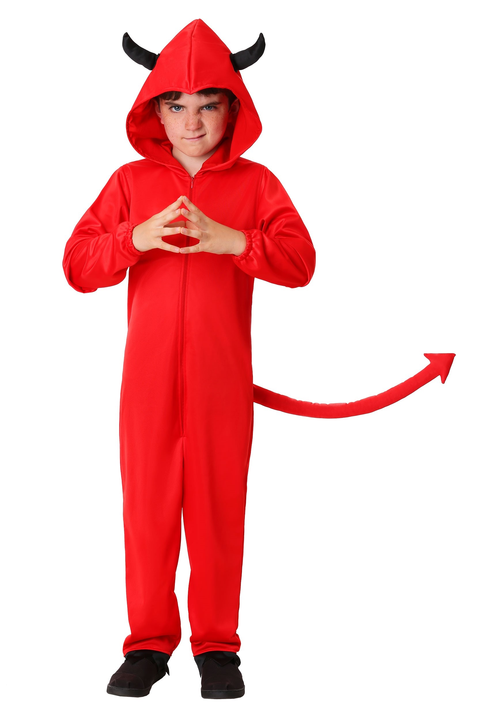 Kids Devil Jumpsuit Costume
