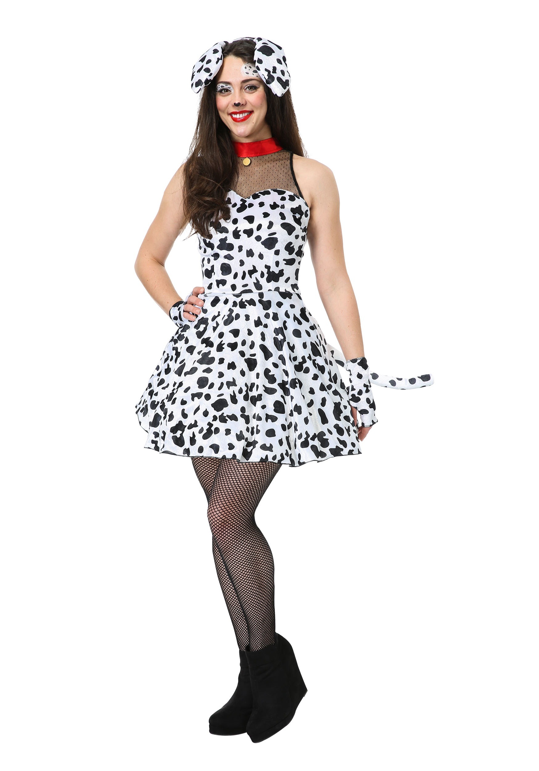 Flirty Womens Dalmatian Costume Dress