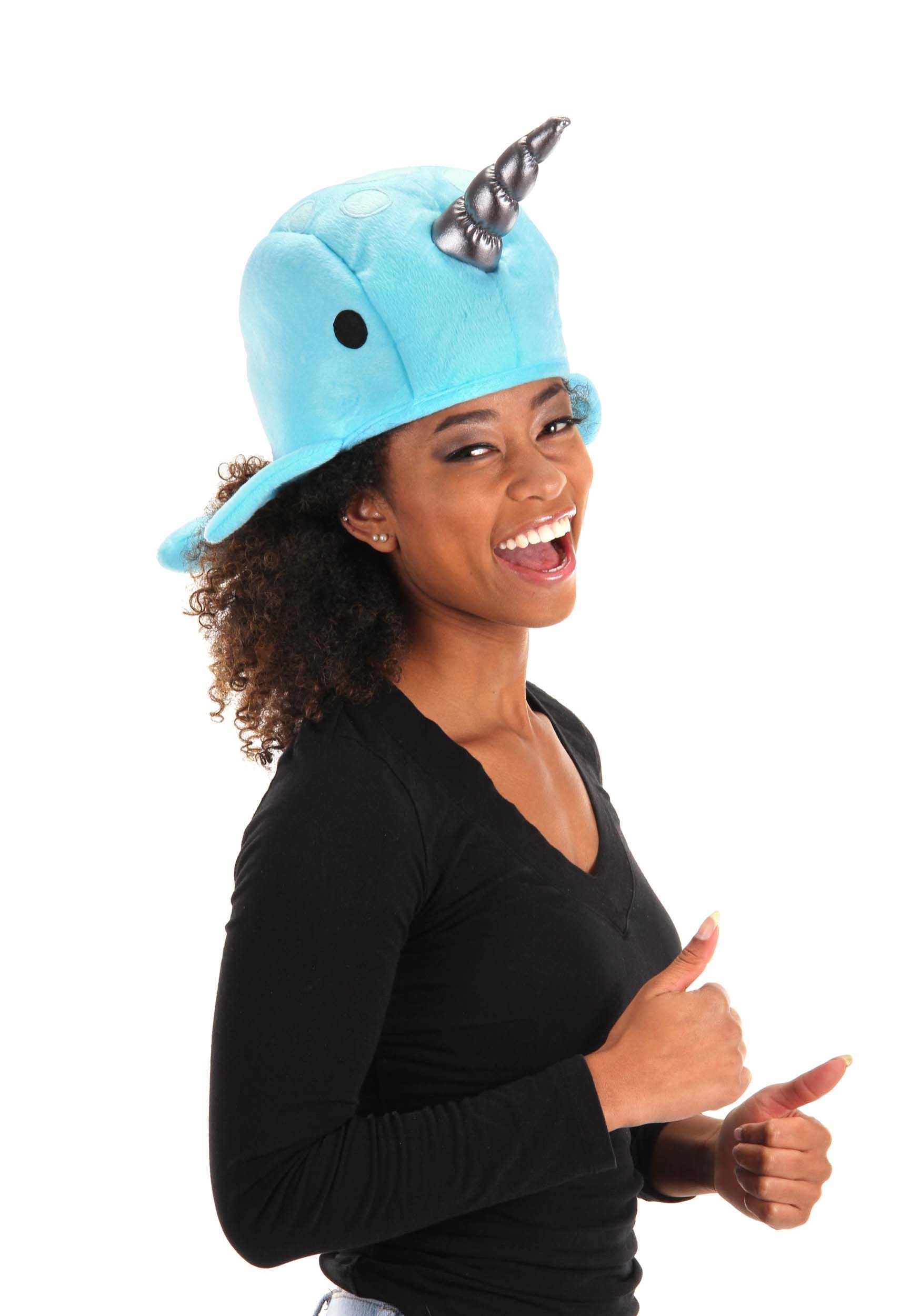 Blue Narwhal costume Hat