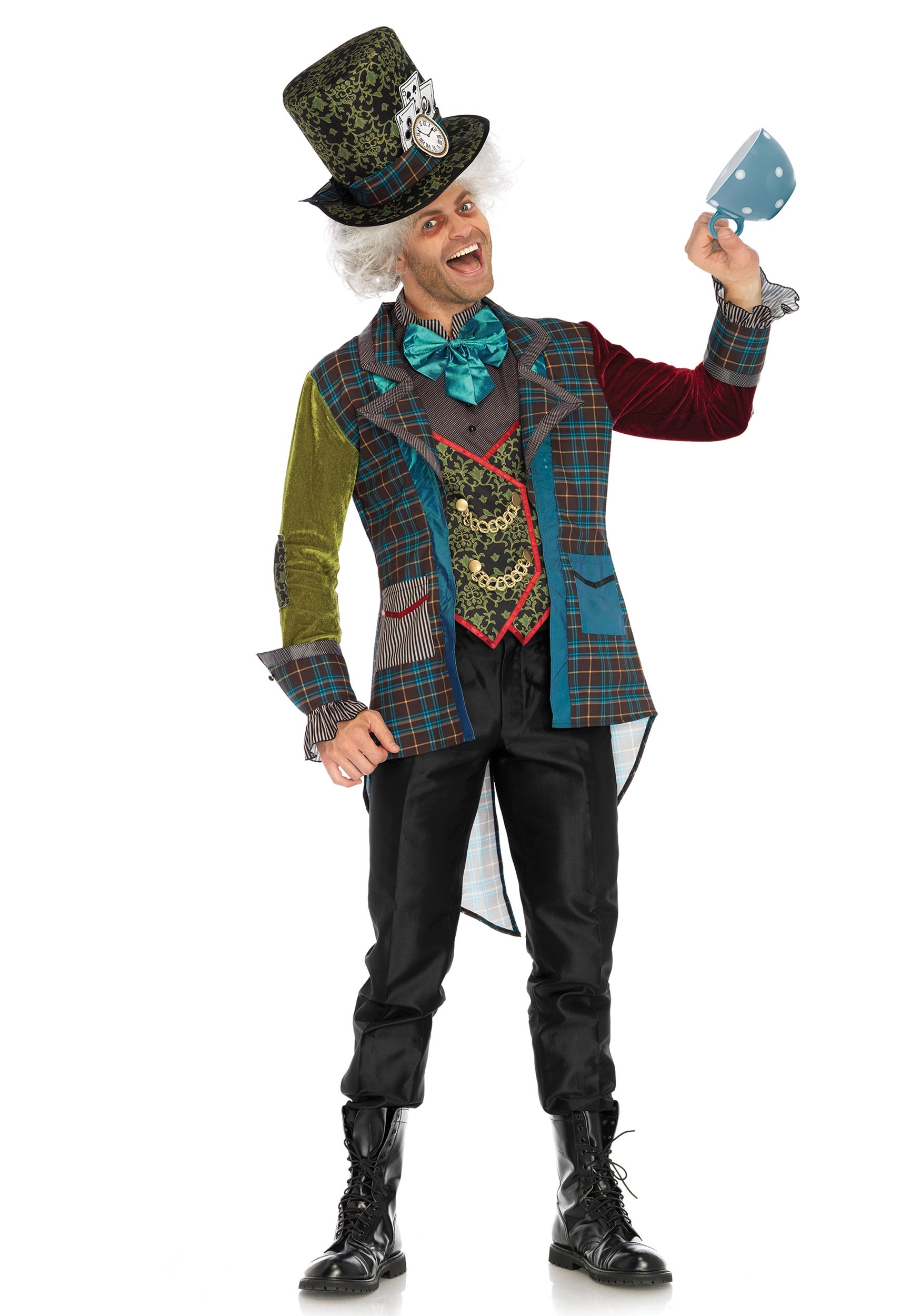 Photos - Fancy Dress MKW Leg Avenue Men's Colorful Mad Hatter Costume Brown/Green LE86691 