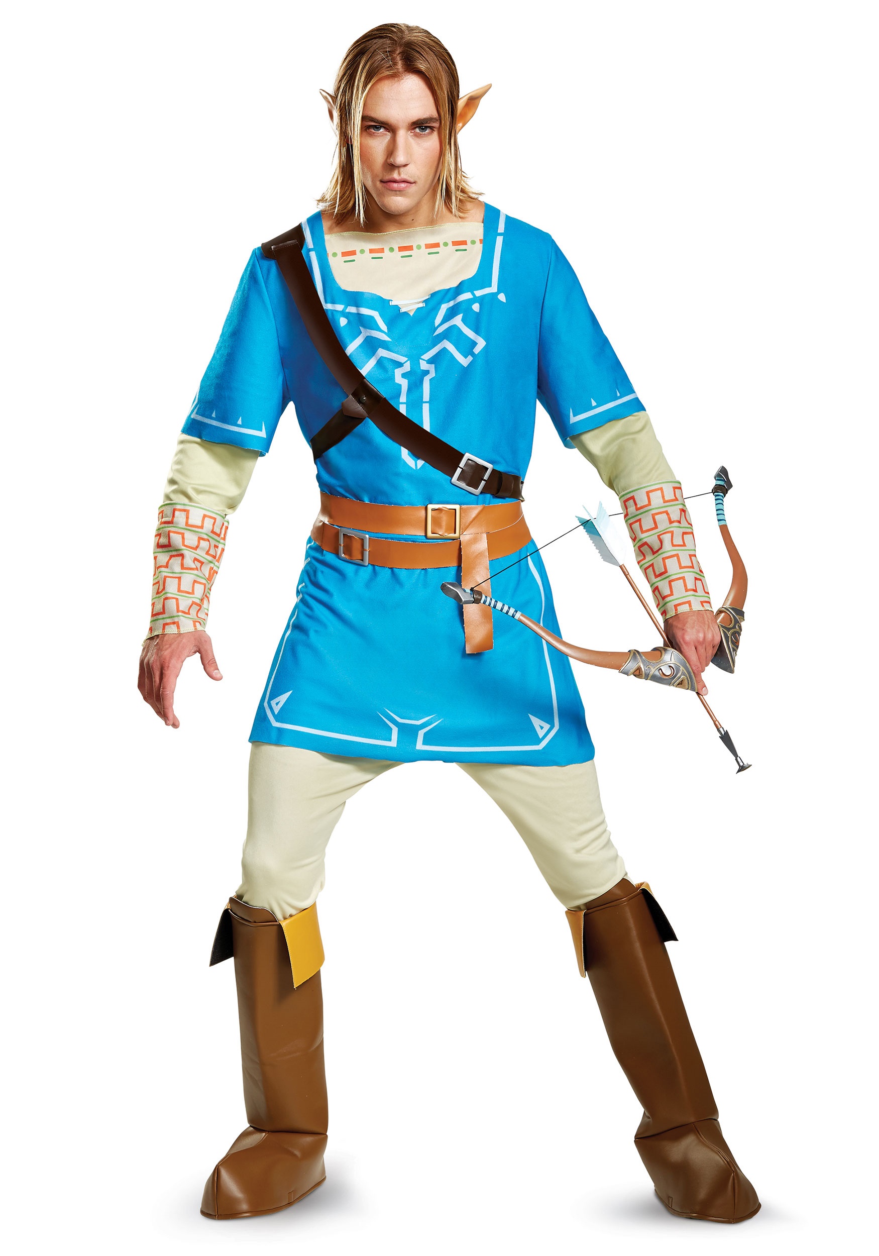 Photos - Fancy Dress Legend Disguise Link Breath of the Wild Deluxe Adult Costume Brown/Blue DI228 