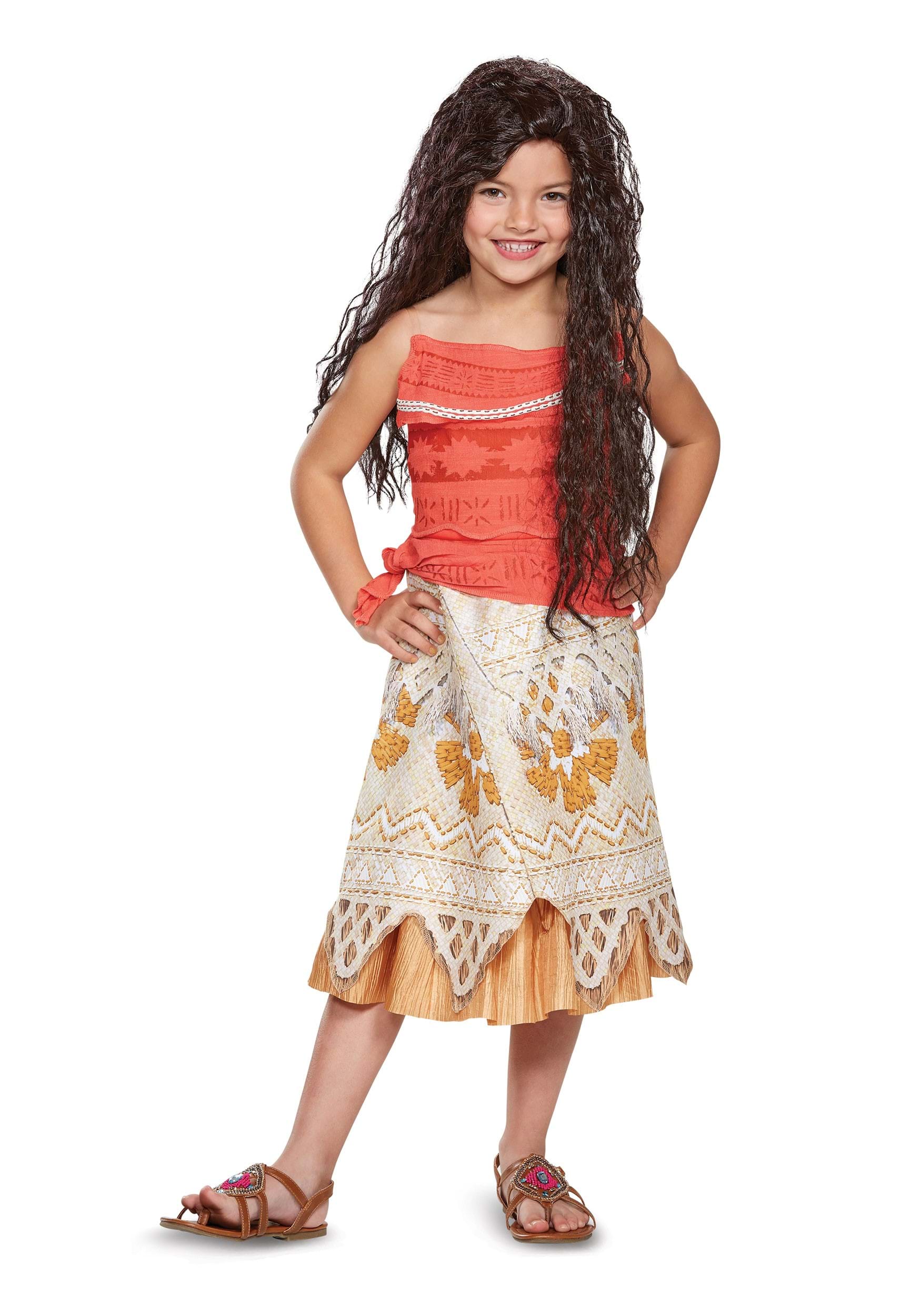 Photos - Fancy Dress Disney Disguise Moana Child Classic Costume Brown/Orange DI99475 