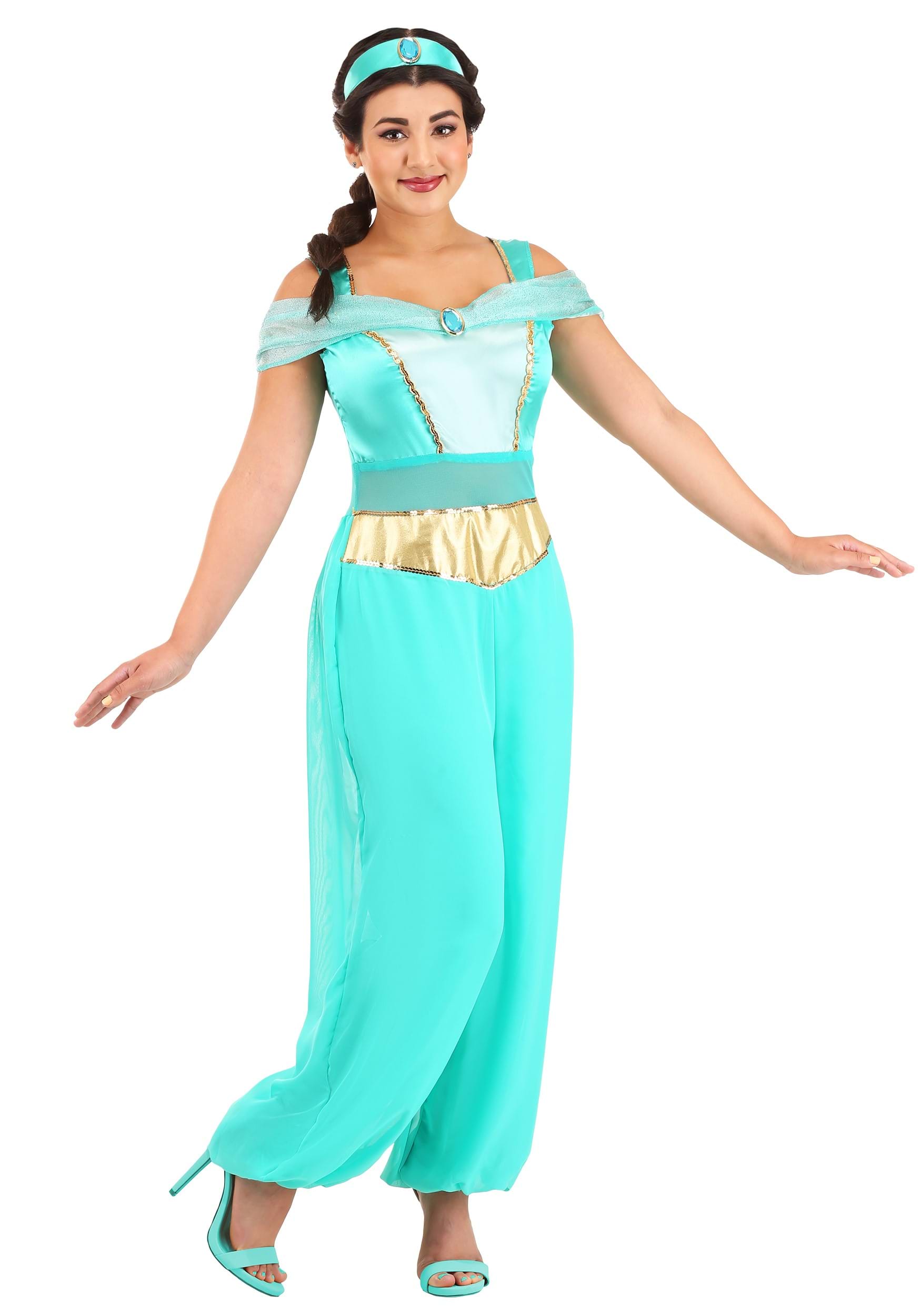Photos - Fancy Dress Disney Disguise Deluxe Jasmine Adult Costume Yellow/Blue DI21417 