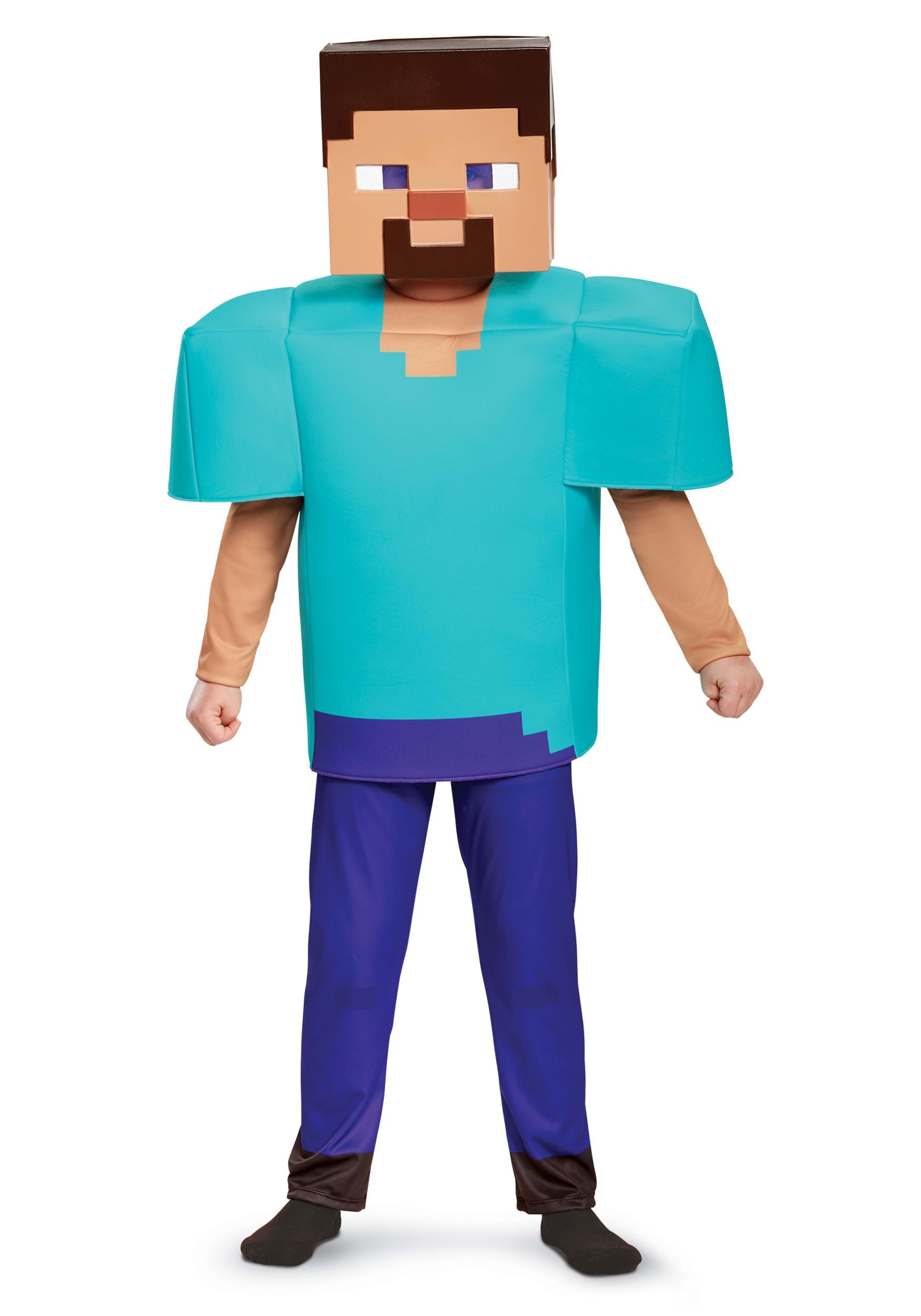 Photos - Fancy Dress Deluxe Disguise Boys Minecraft Steve  Costume | Video Game Costumes Blue 