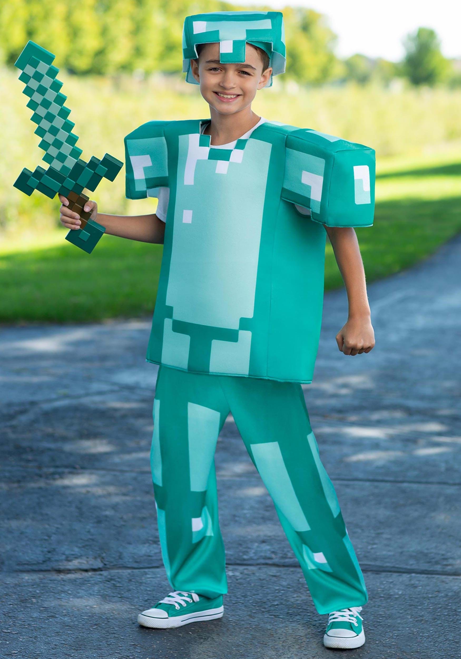  Armor Deluxe Minecraft Costume, Blue, Extra Small (3T-4T) :  Clothing, Shoes & Jewelry