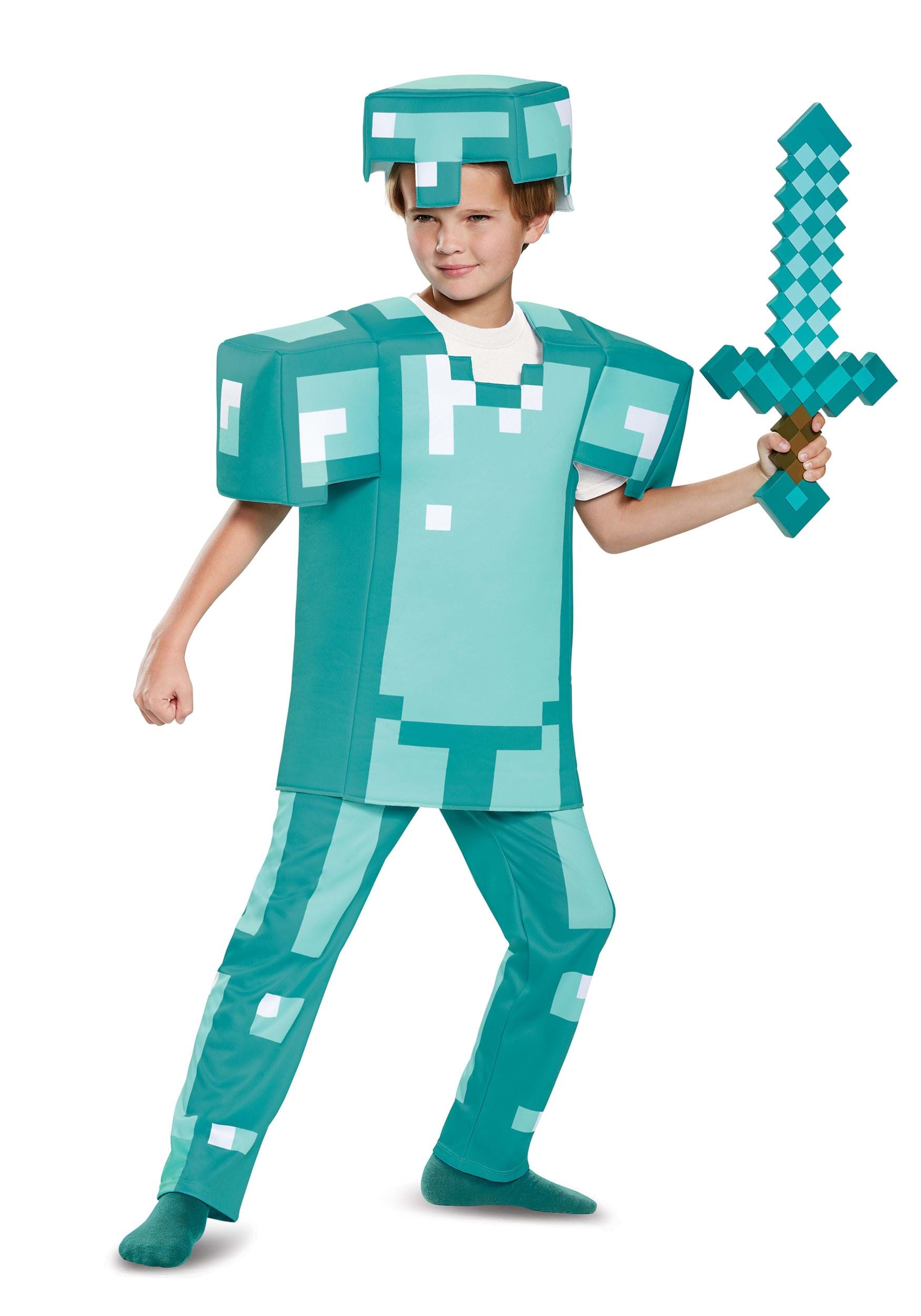Photos - Fancy Dress Deluxe Disguise  Minecraft Armor Costume for Kids Green DI65662 