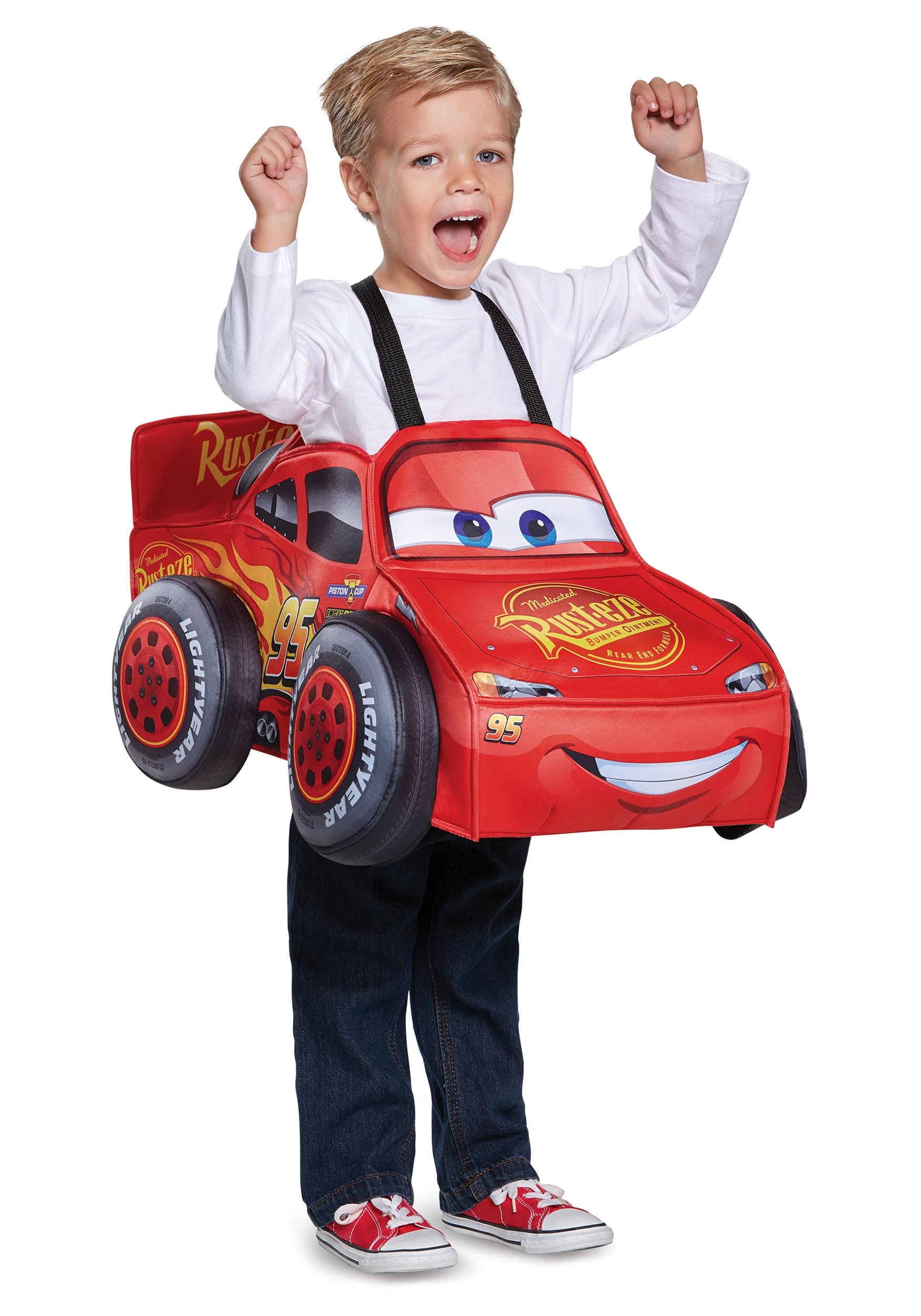 Child Deluxe Cars 2 Lightning Mcqueen Costume - Disfraz De Rayo