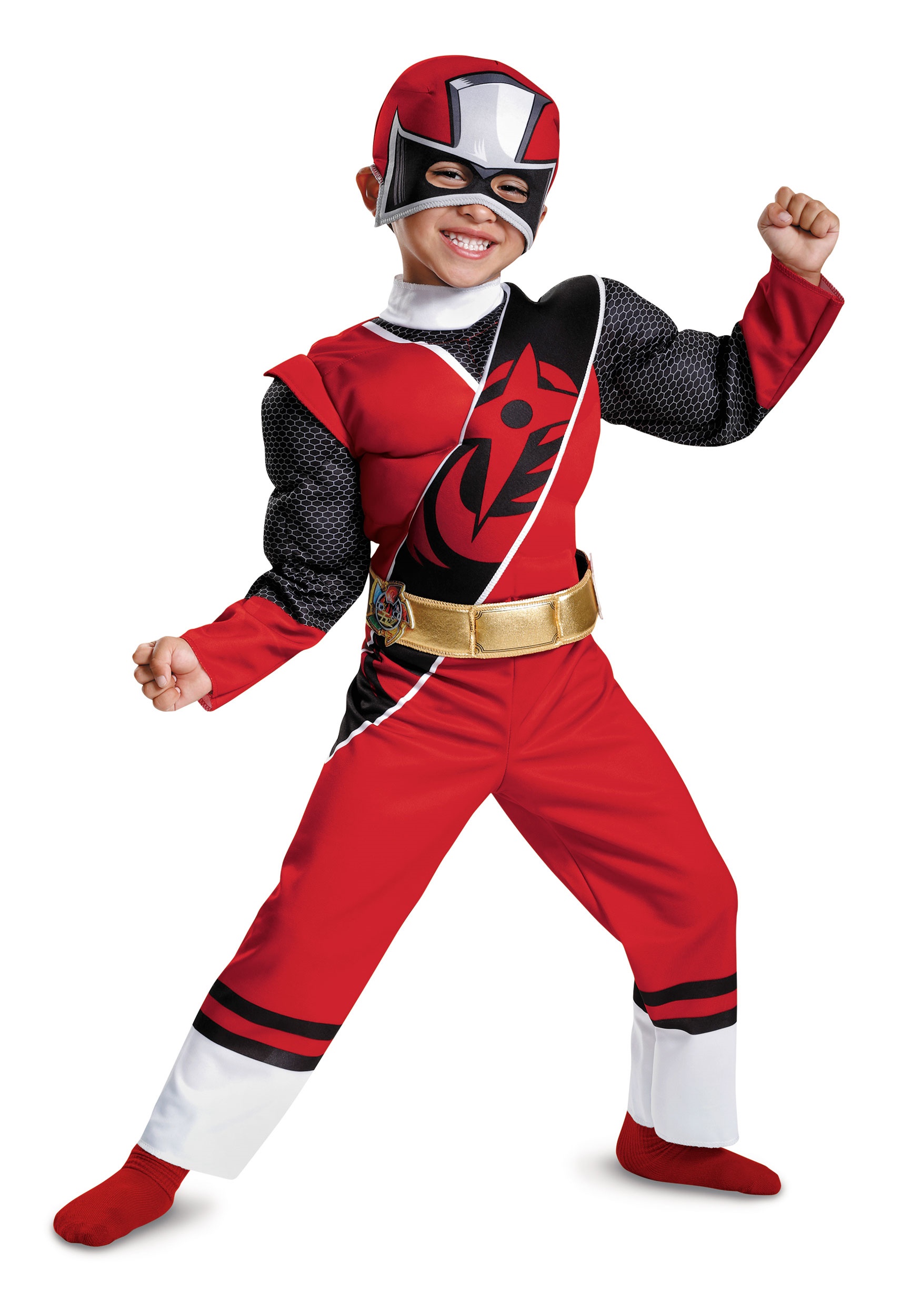 Ninja Steel Red Ranger Toddler Muscle Costume