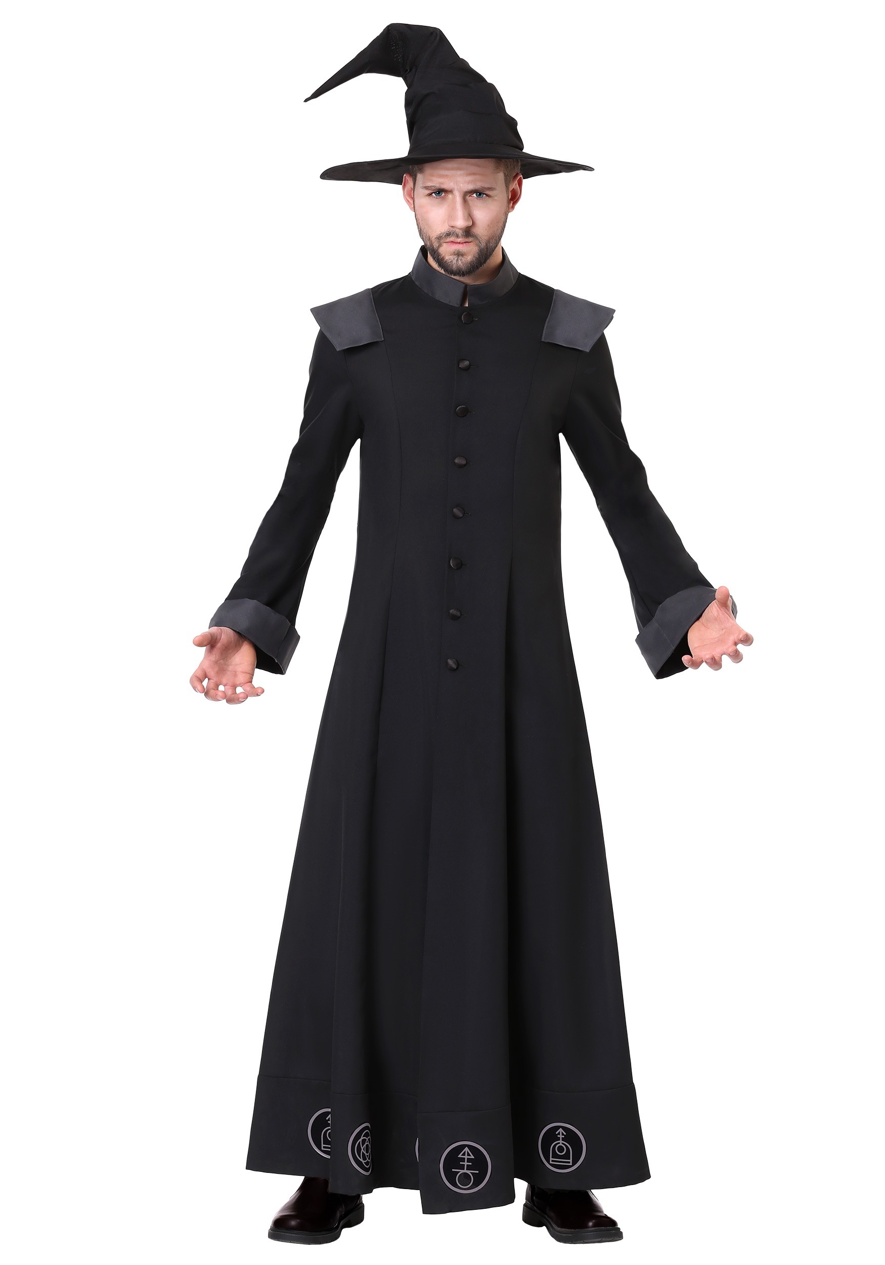 Photos - Fancy Dress FUN Costumes Warlock Men's Costume Black/Gray FUN6237AD