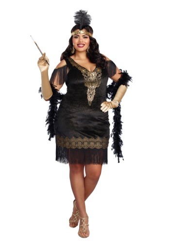 Swanky Flapper Dress Up with Feather Boas