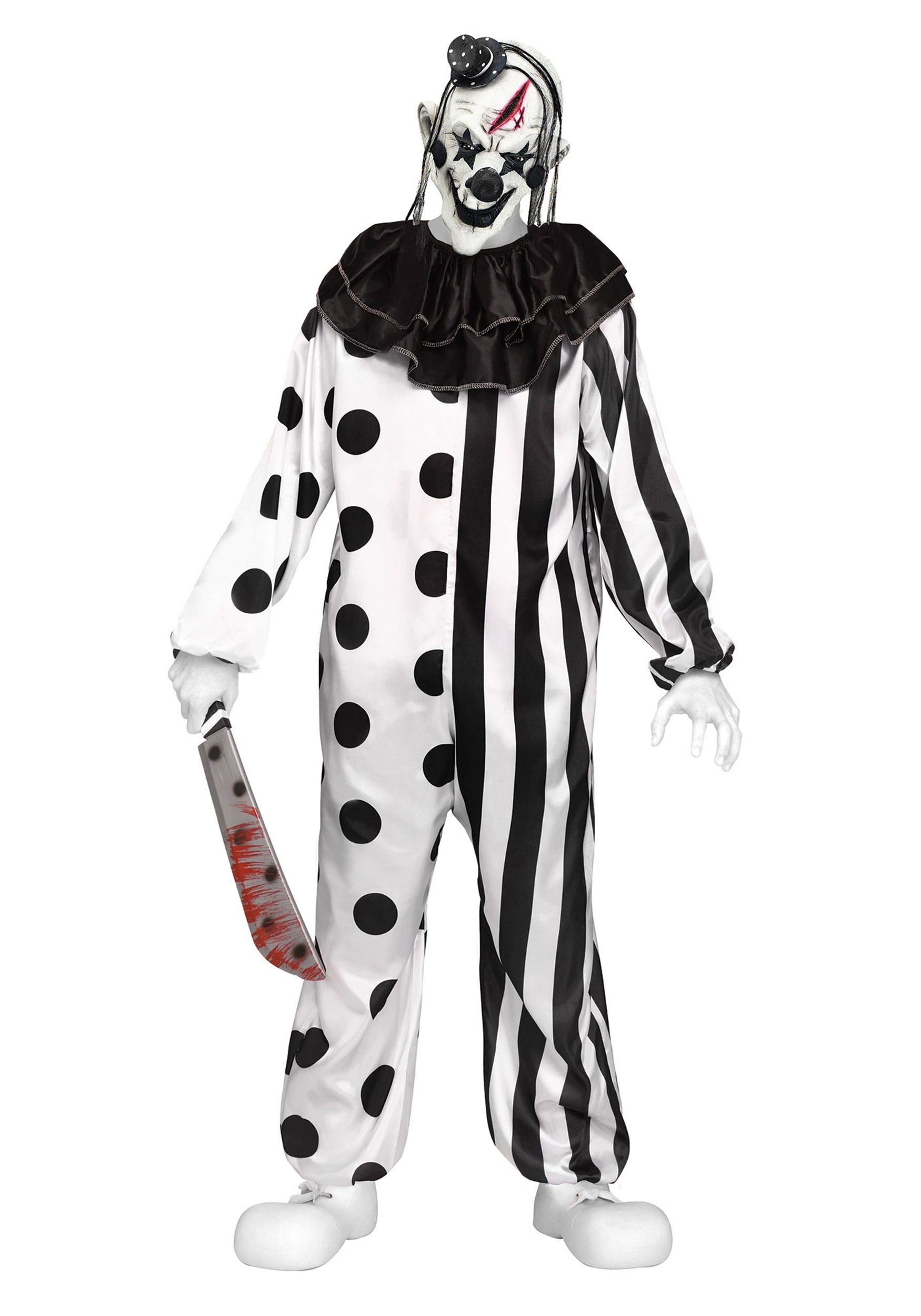 Photos - Fancy Dress Clown Fun World Killer  Teen Costume Black/White FU131513 