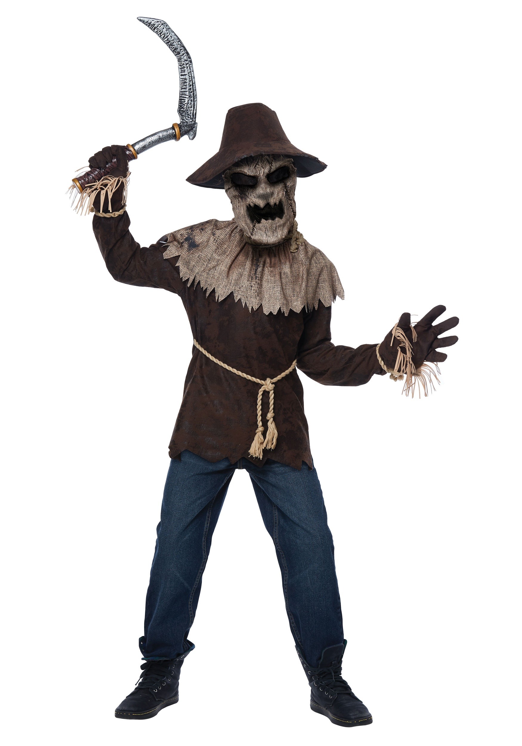 Photos - Fancy Dress California Costume Collection Nightmare Scarecrow Costume for Boys Brown C 