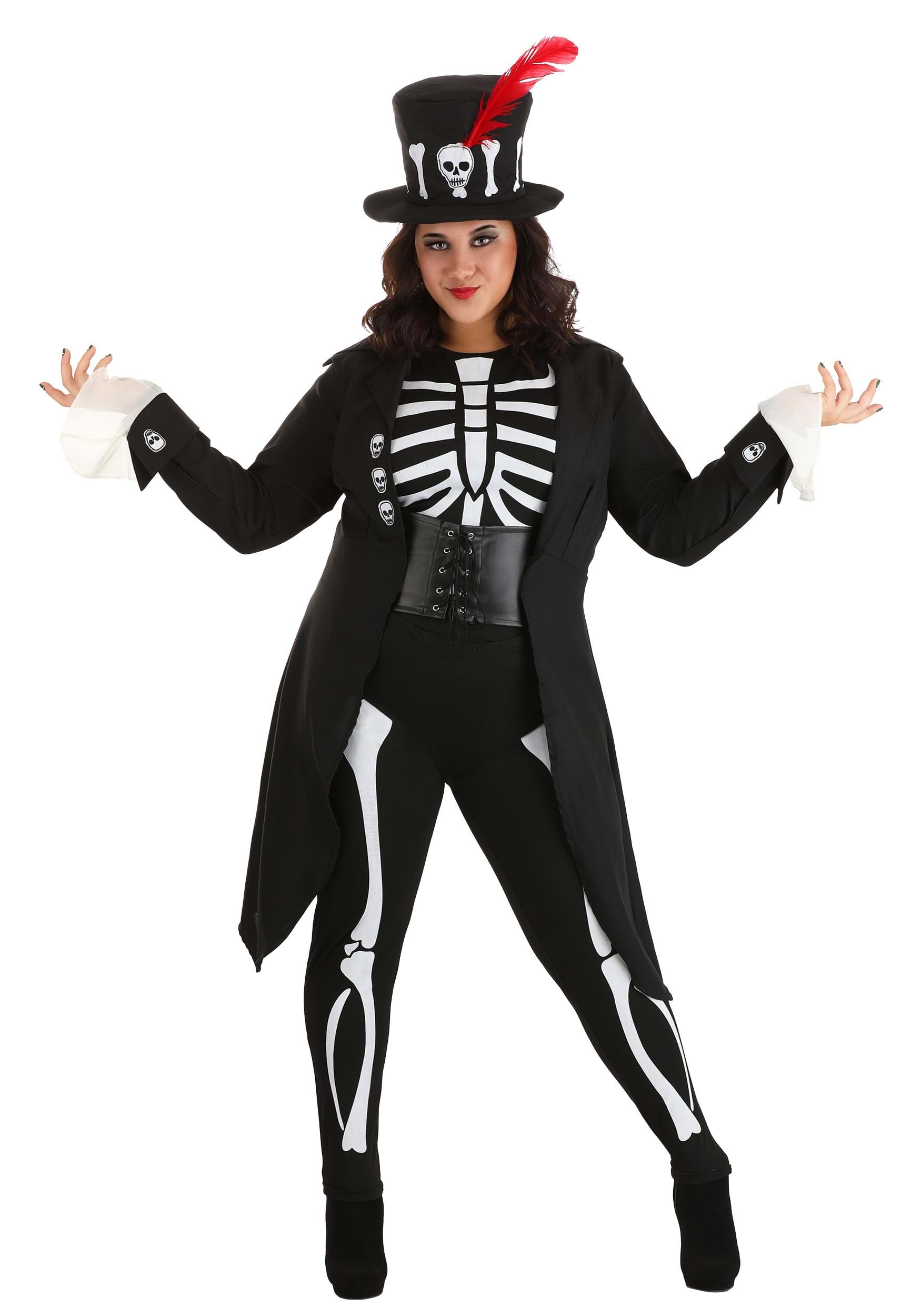 Photos - Fancy Dress FUN Costumes Plus Size Women's Voodoo Skeleton Costume | Exclusive Black&#