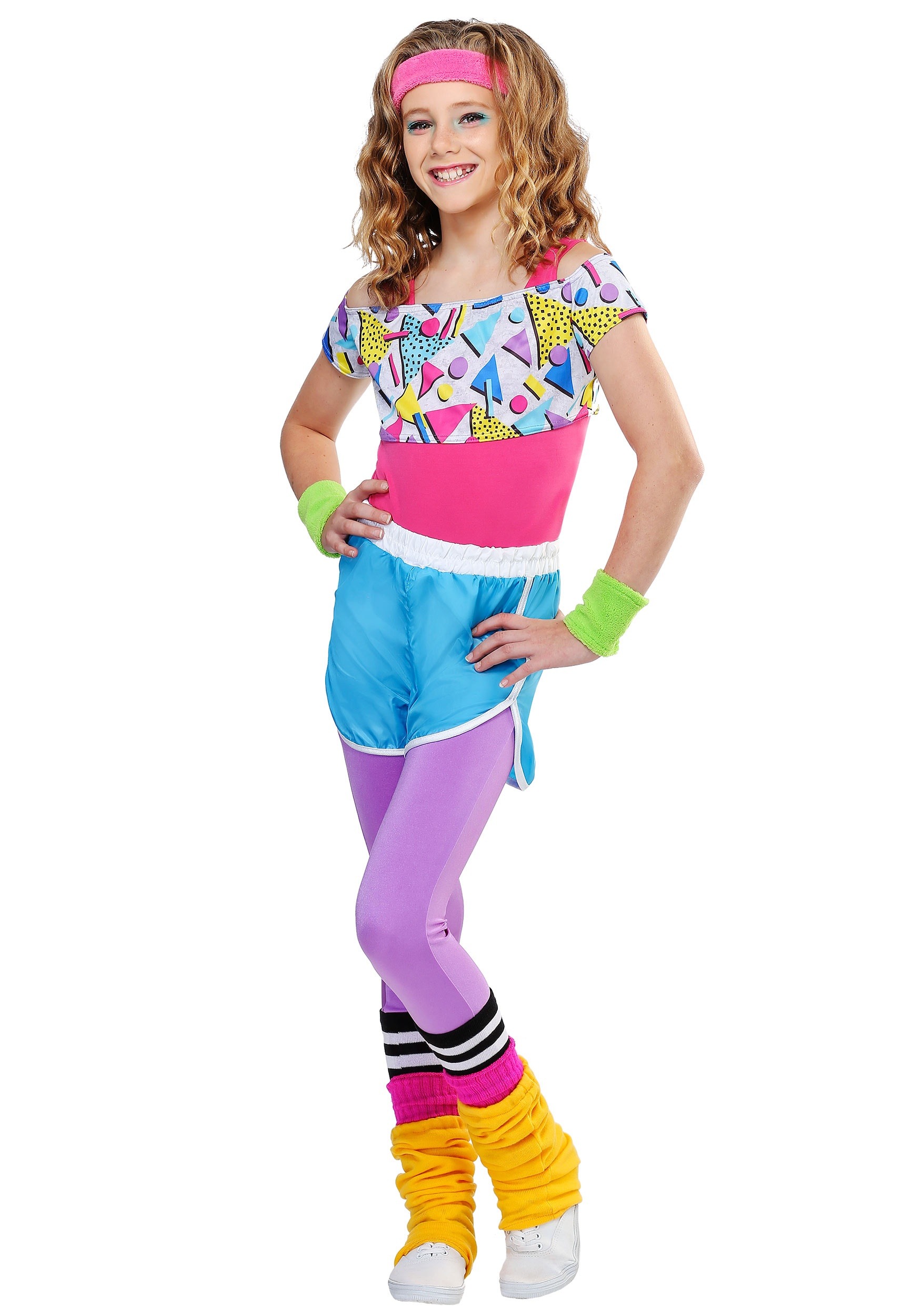 Work It Out 80s Girl's Costume