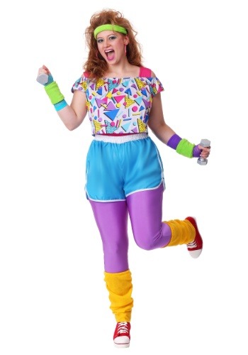 Plus Size Women's Work It Out 80s Costume