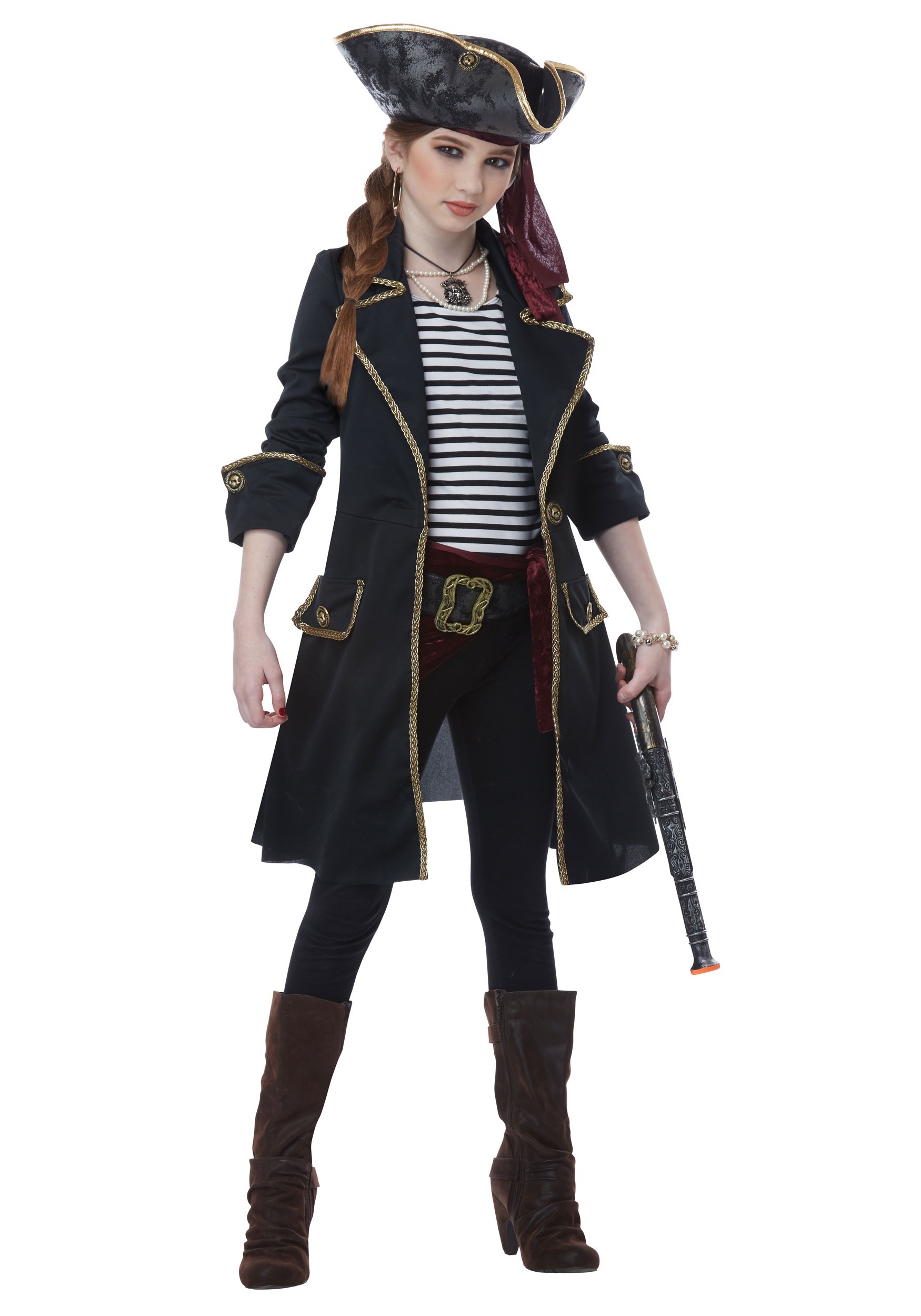 Photos - Fancy Dress California Costume Collection High Seas Captain Costume for Girls Black 