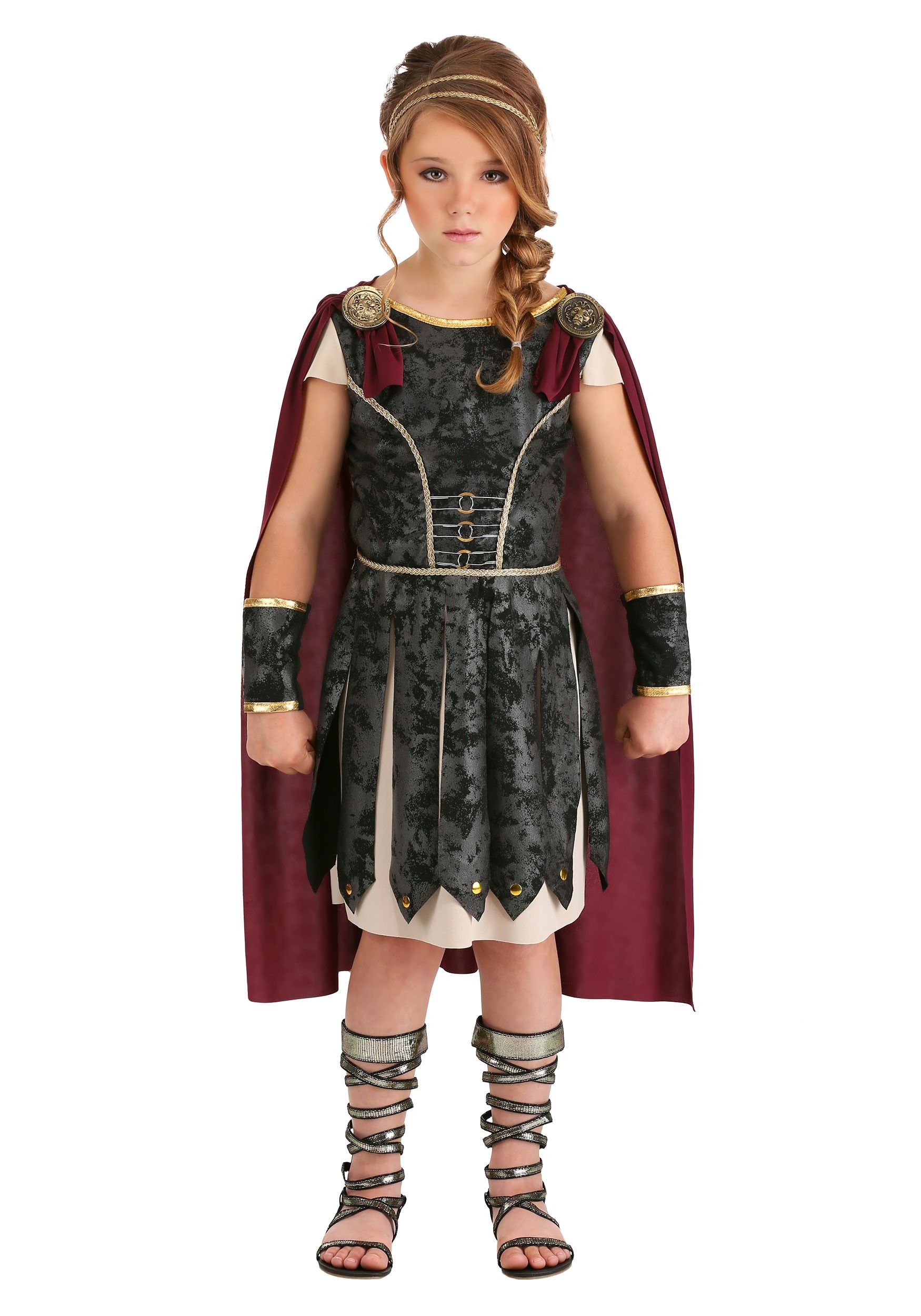 Photos - Fancy Dress California Costume Collection Fearless Gladiator Girls Costume Red/Bro 