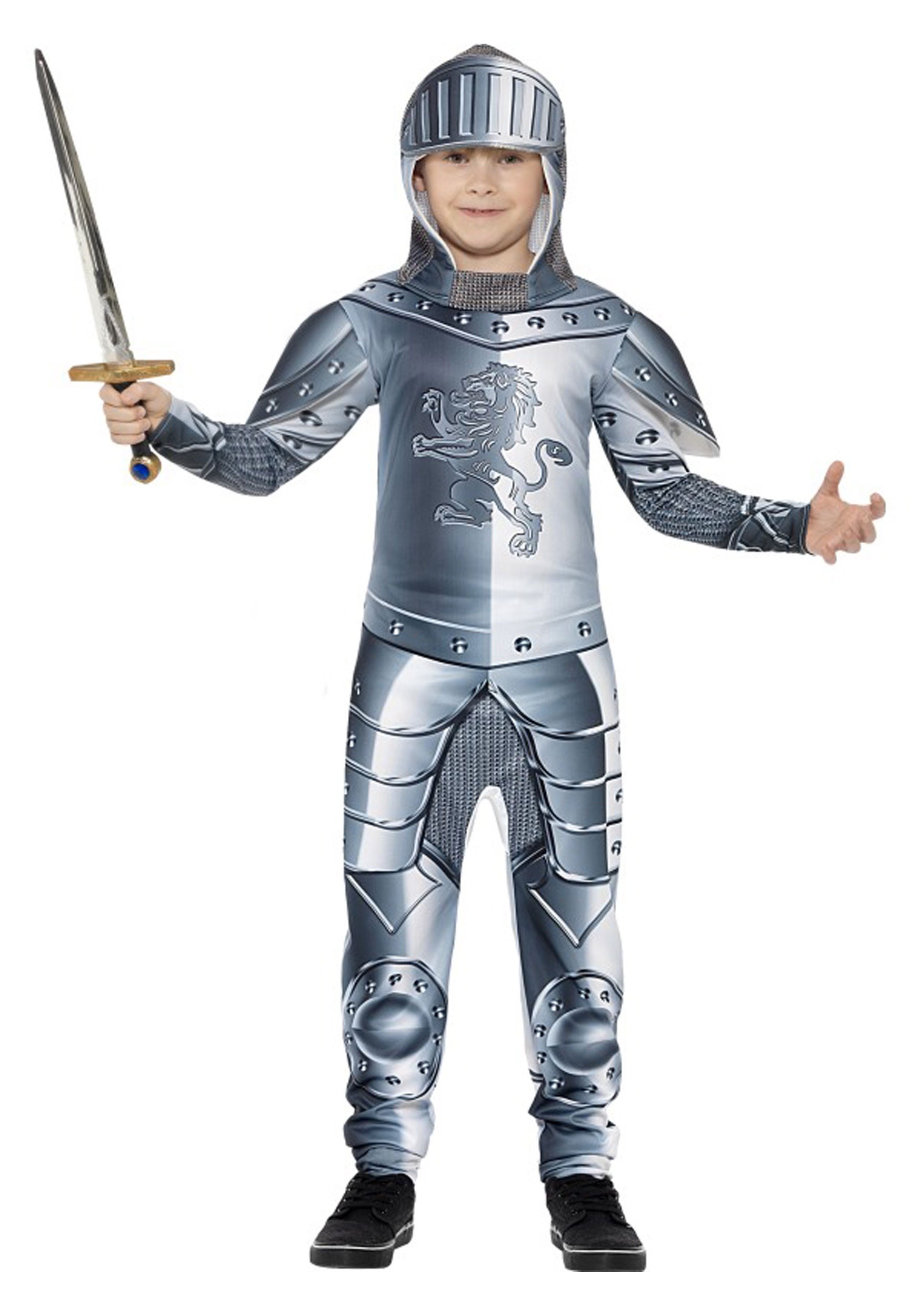 Silver Knight Boys Costume