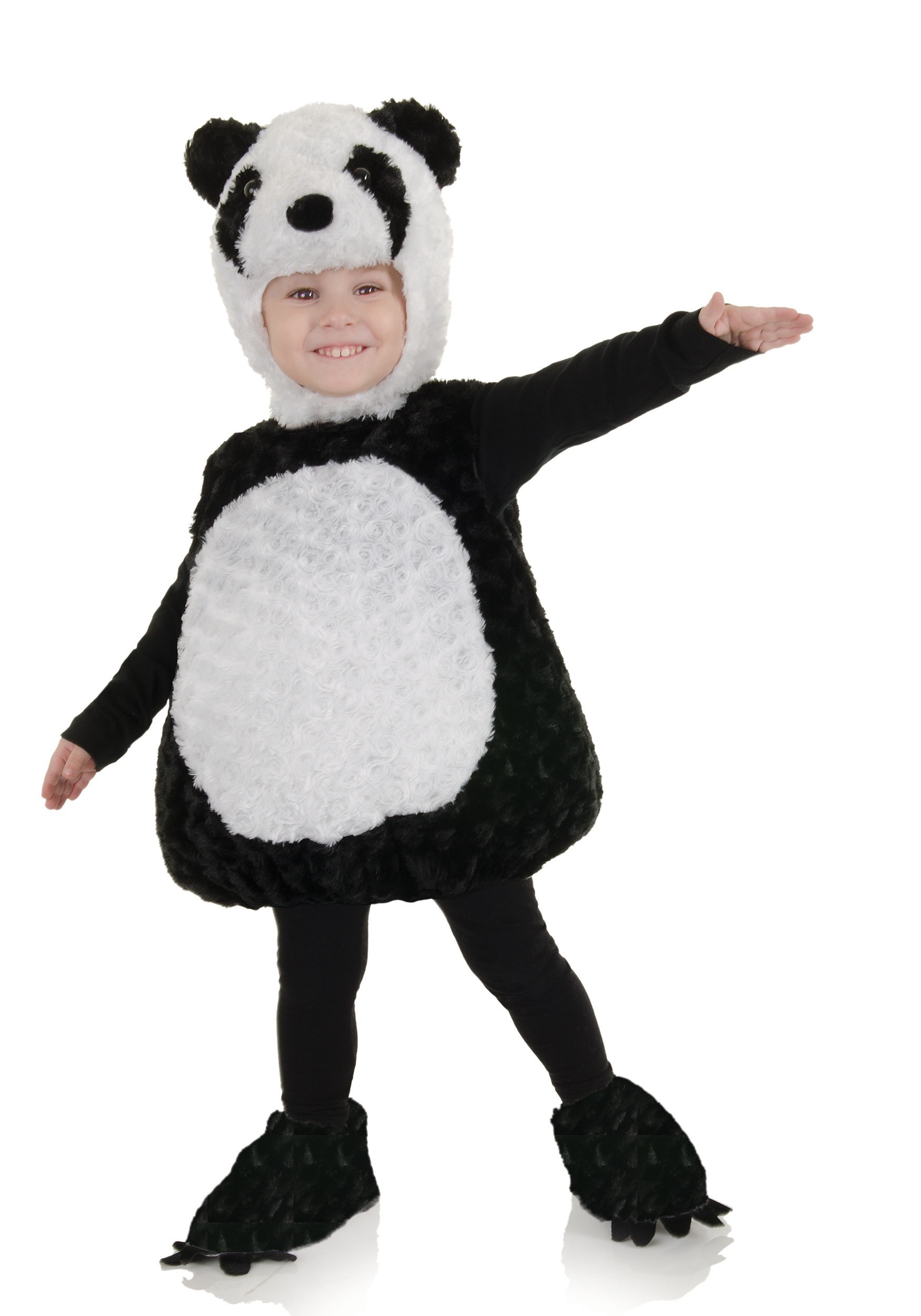 Photos - Fancy Dress Panda Underwraps  Bear Toddler Costume Black/White UN25813 