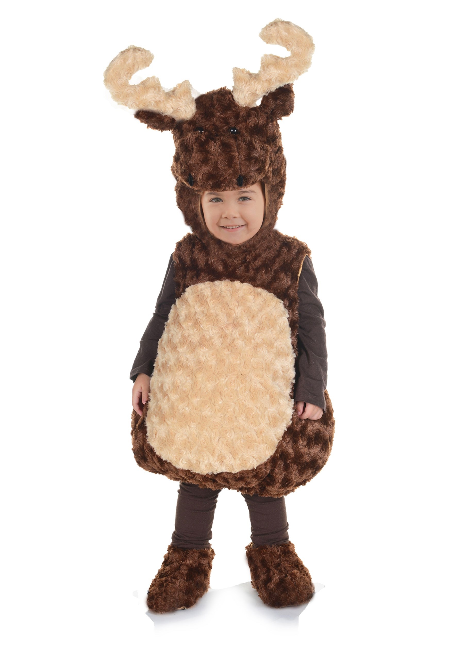 Photos - Fancy Dress Toddler Underwraps Moose Costume for Toddlers Brown/Beige UN25868 