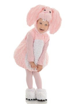 Girls Toddler Pink Bunny Bubble Costume