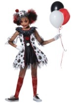 Girls Creepy Clown Costume