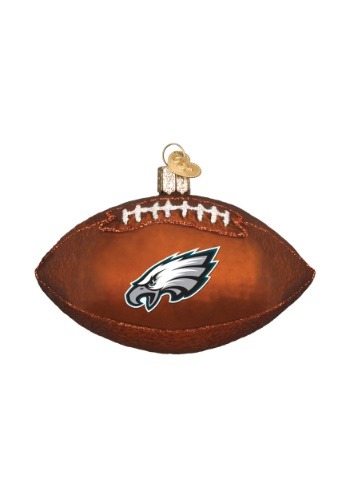 Philadelphia Eagles Glass Football Ornament