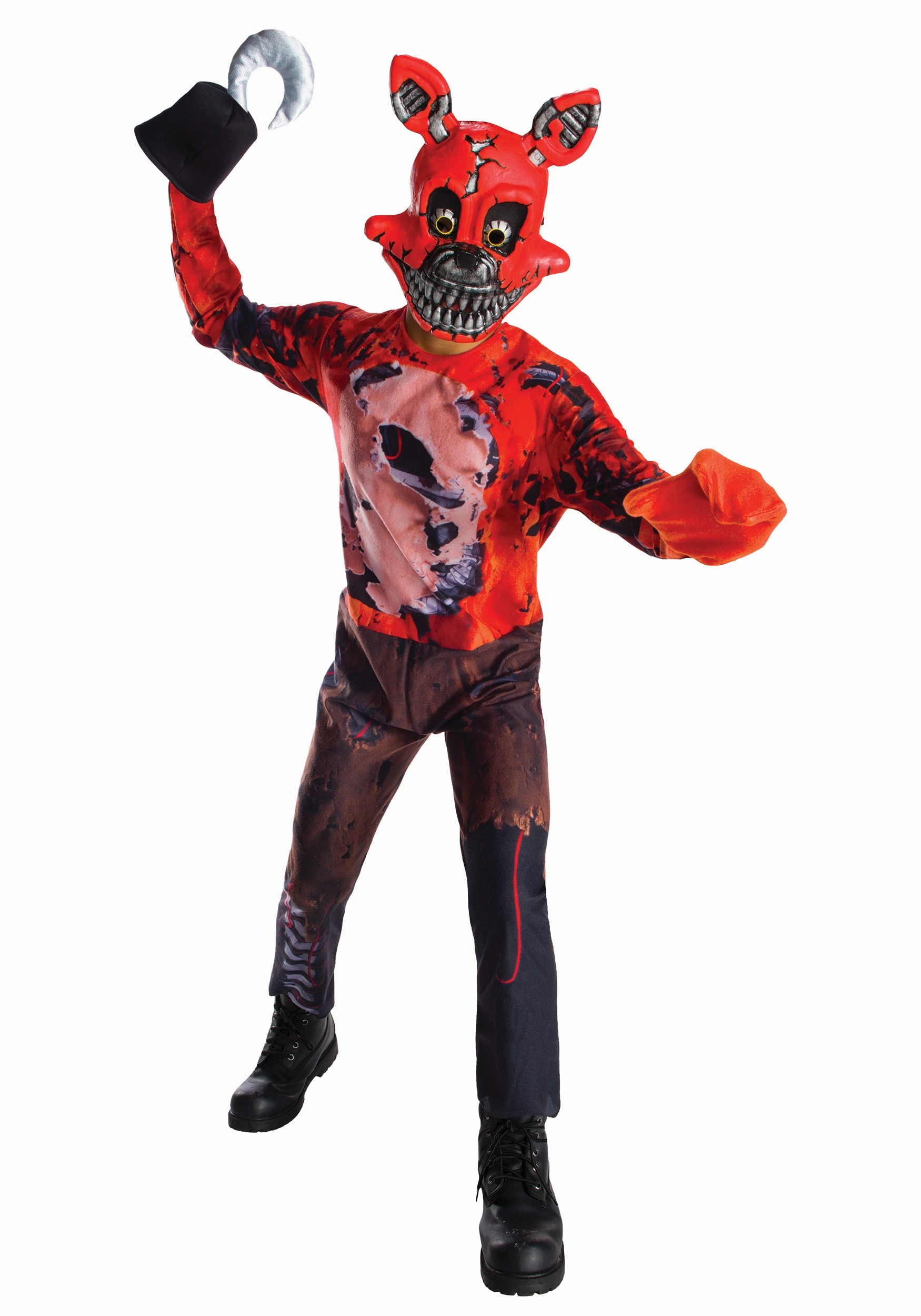 Five Nights At Freddys FNAF Foxy Halloween Rubber And Cloth Face Mask Small  Sz