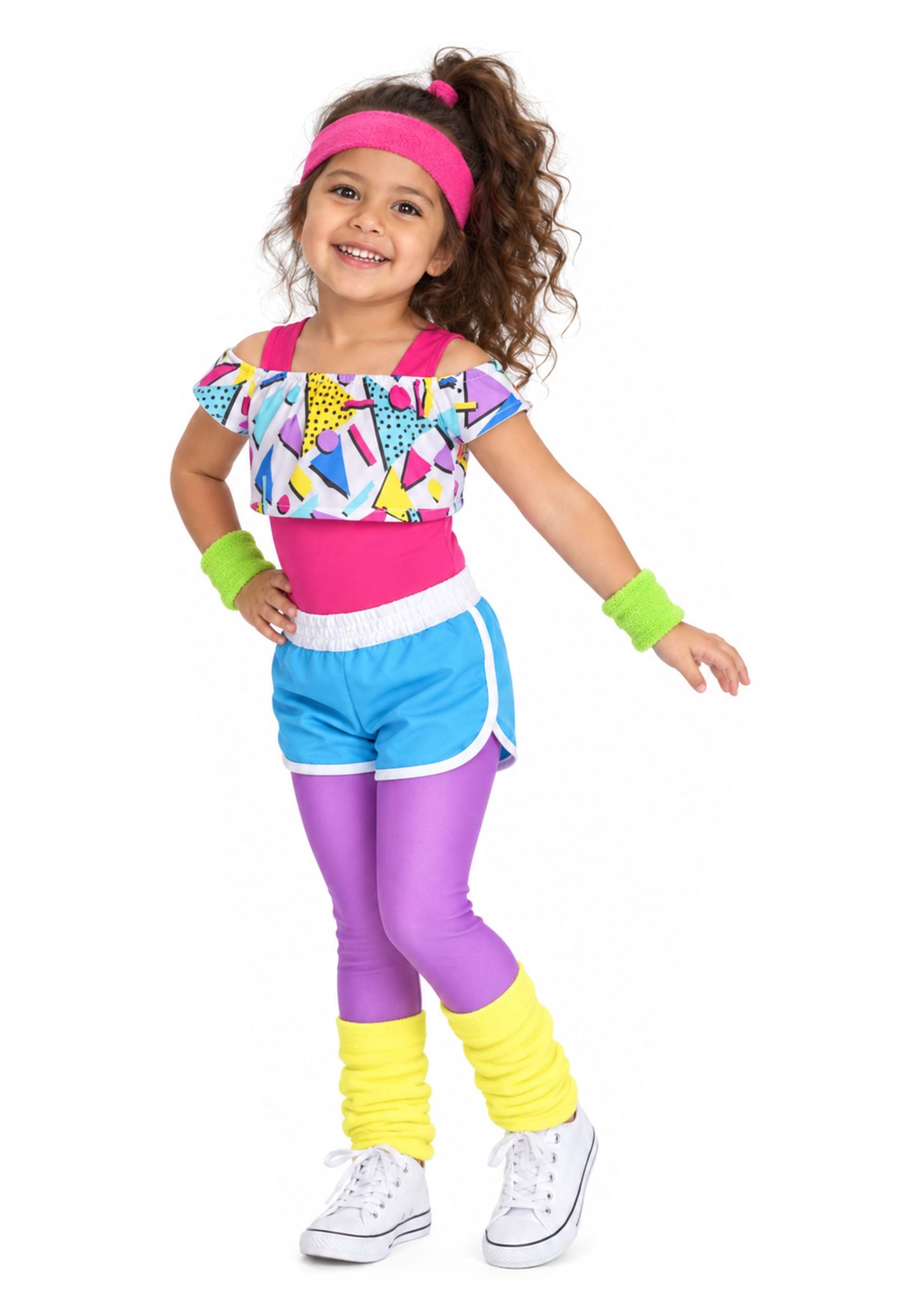 Toddler Work It Out 80s Costume for Girls