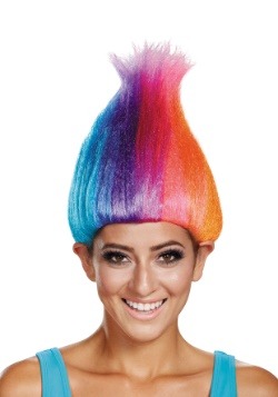 Rainbow Colored Adult Troll Wig