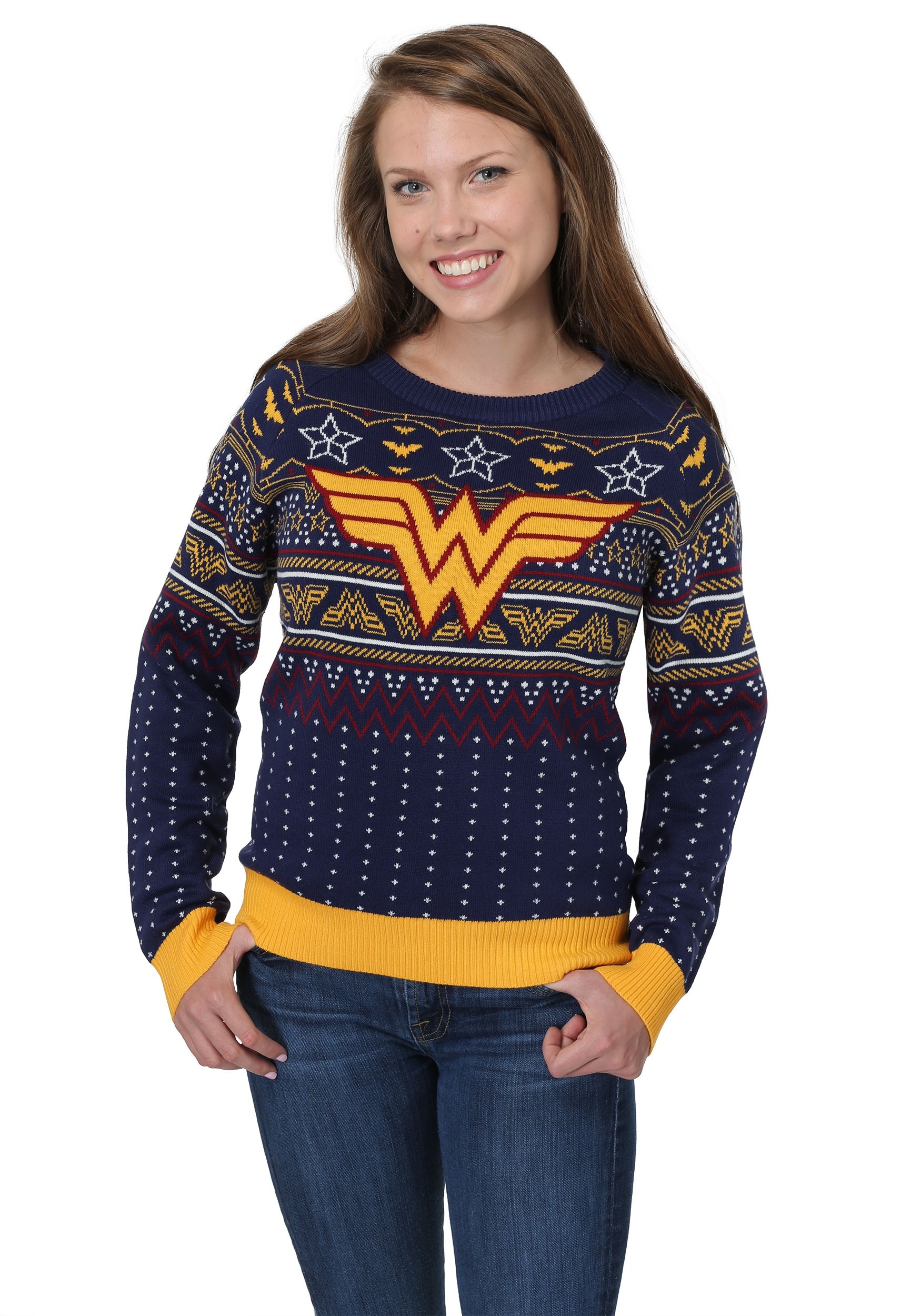 Wonder Woman Navy Ugly Christmas Sweater