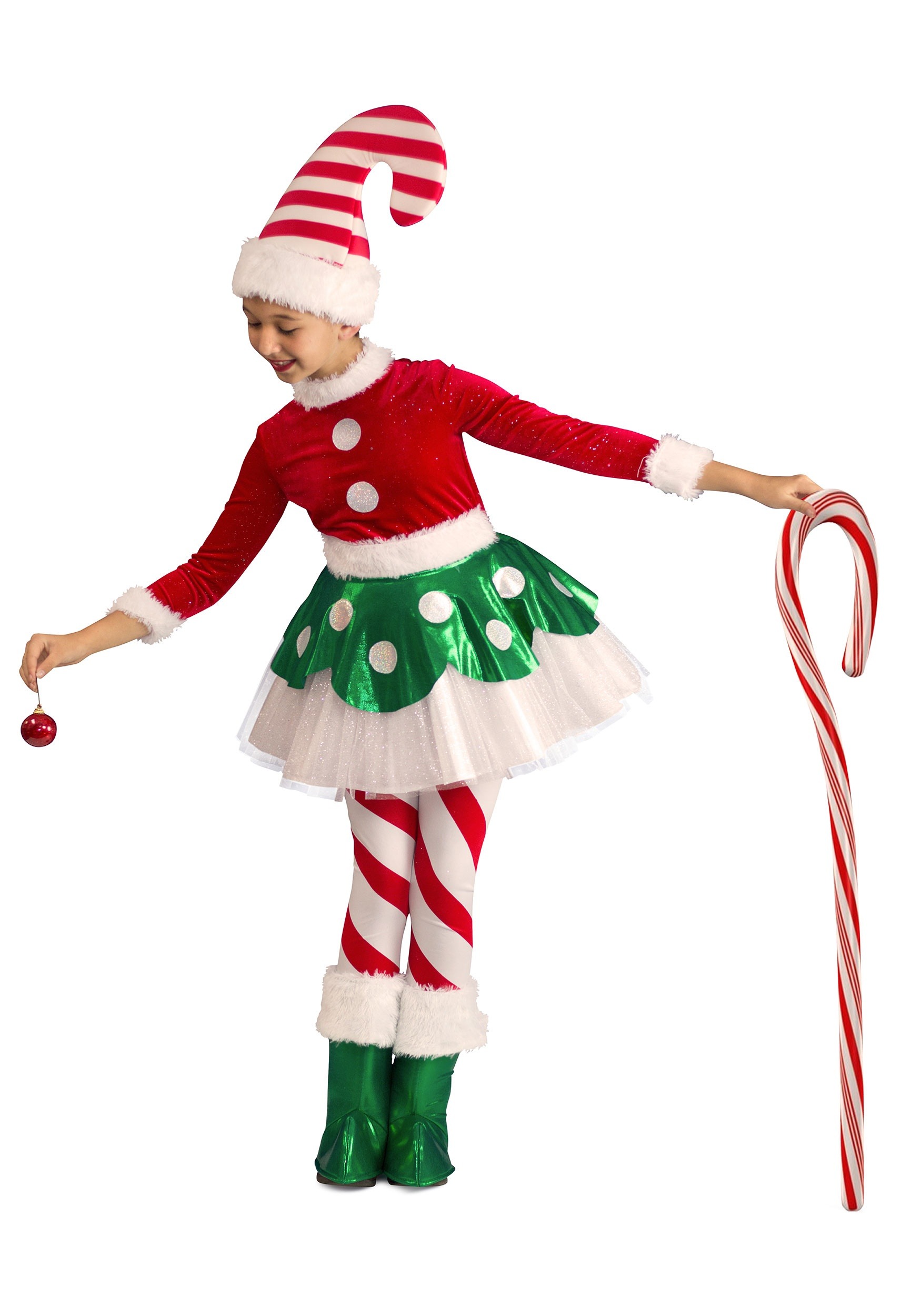 Candy Cane Elf Princess Costume